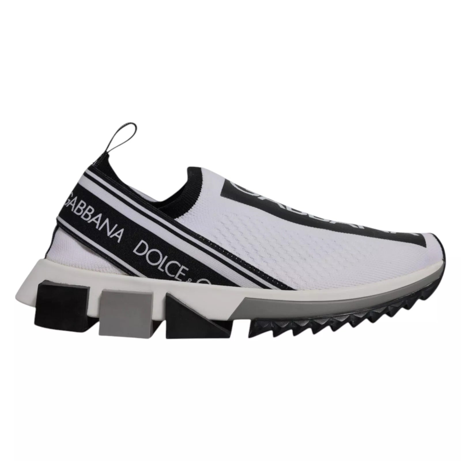 Dolce & Gabbana White Black Slip On Sorrento Sneakers Women's Shoes (Pre-Owned)