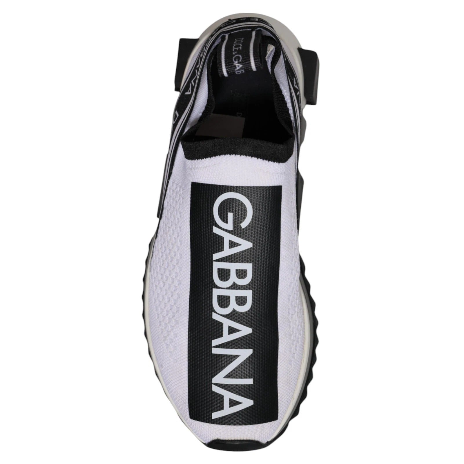 Dolce & Gabbana White Black Slip On Sorrento Sneakers Women's Shoes (Pre-Owned)