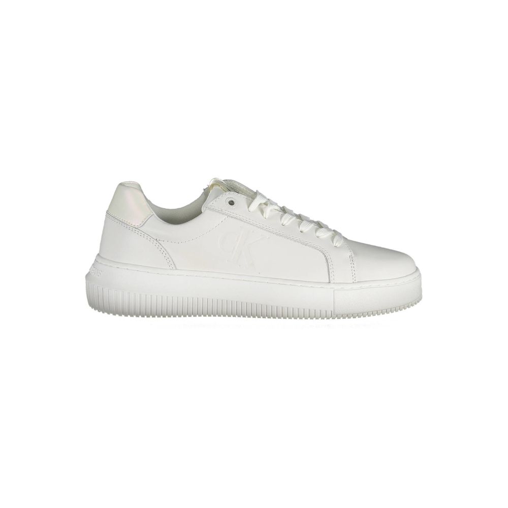 Calvin Klein Bianco Leather Women Women's Sneaker