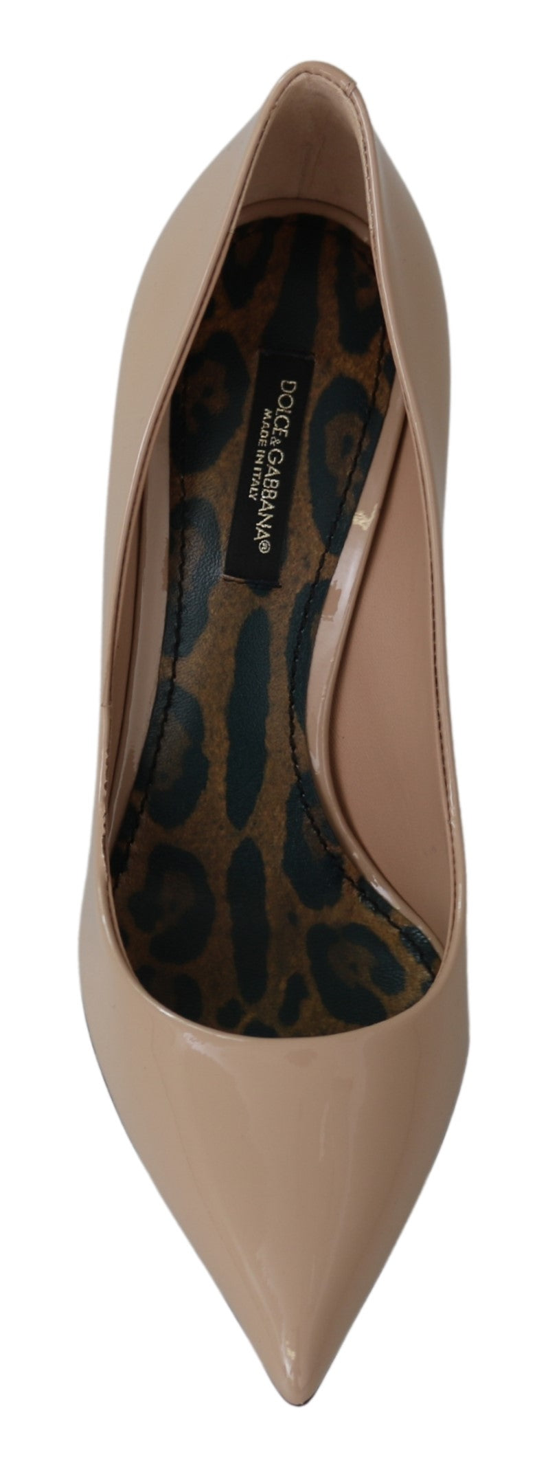 Dolce & Gabbana Beige Patent Leather Stiletto Heel Women's Pumps (Pre-Owned)