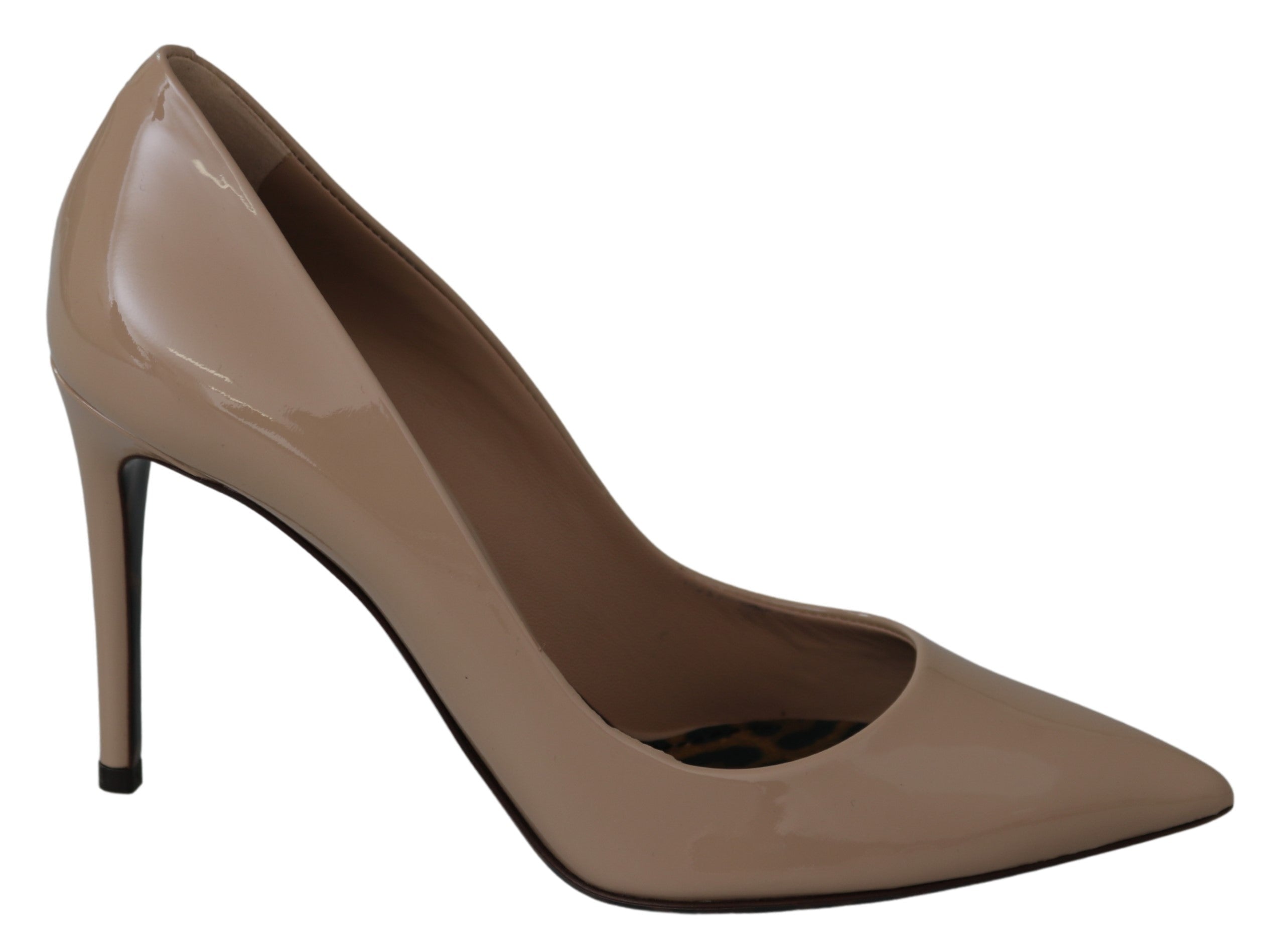 Dolce & Gabbana Beige Patent Leather Stiletto Heel Women's Pumps (Pre-Owned)