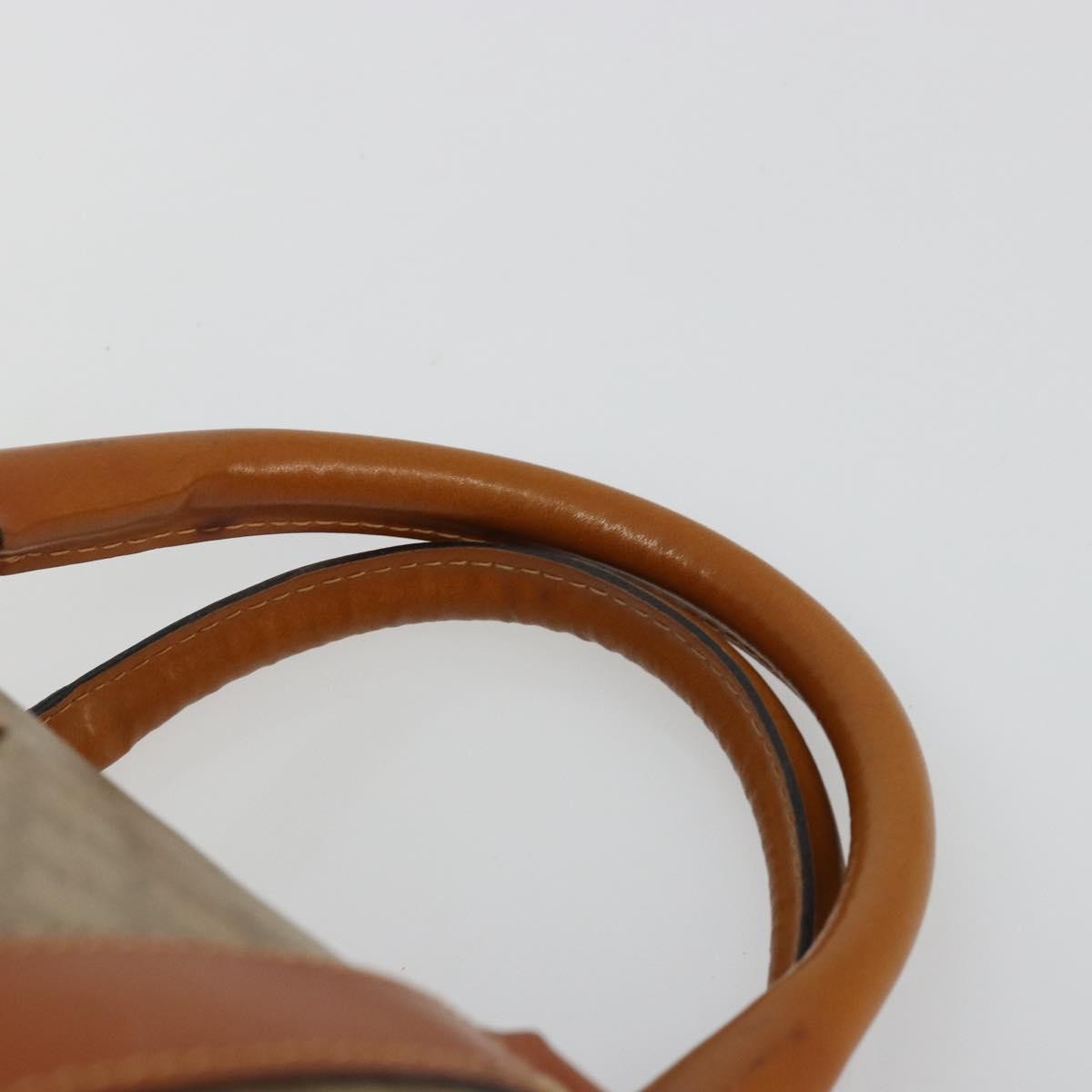Celine Vintage Macadam Canvas And Leather Beige Canvas Handbag (Pre-Owned)