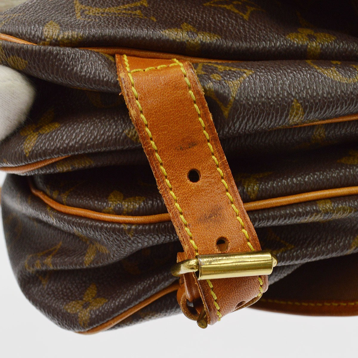 Louis Vuitton Saumur Monogram Canvas Brown Canvas Shoulder Bag Bag (Pre-Owned)