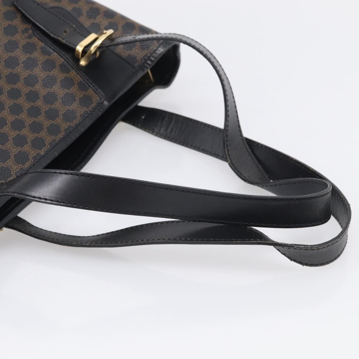 Celine C Macadam Tote Pvc Leather/ Macadam Canvas Black Canvas Shoulder Bag Bag (Pre-Owned)