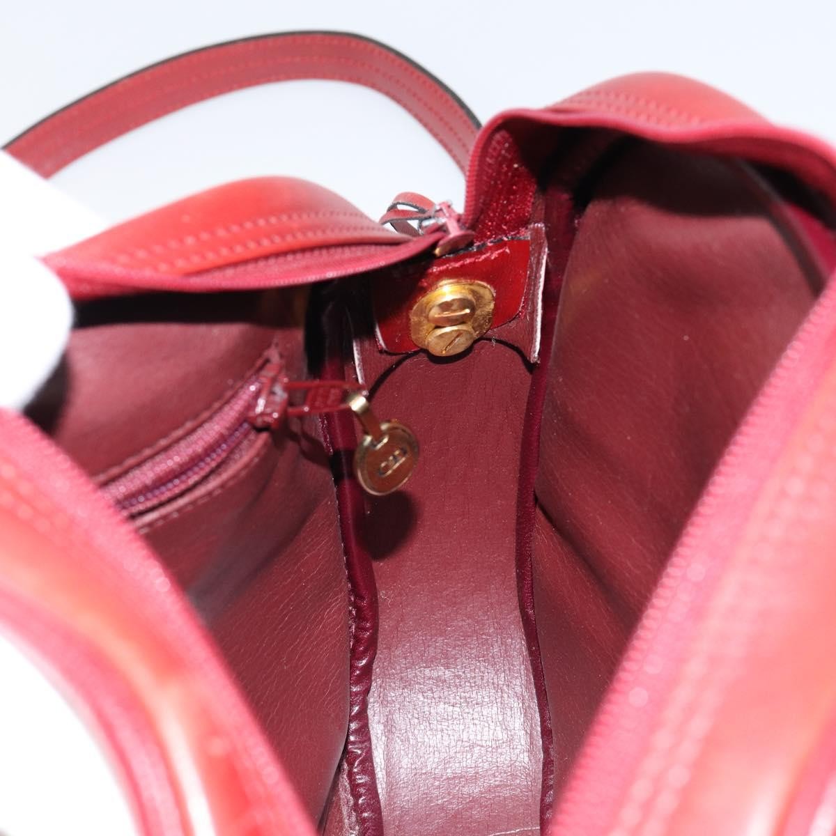 Christian Dior Vintage Leather Red Leather Shoulder Bag Bag (Pre-Owned)