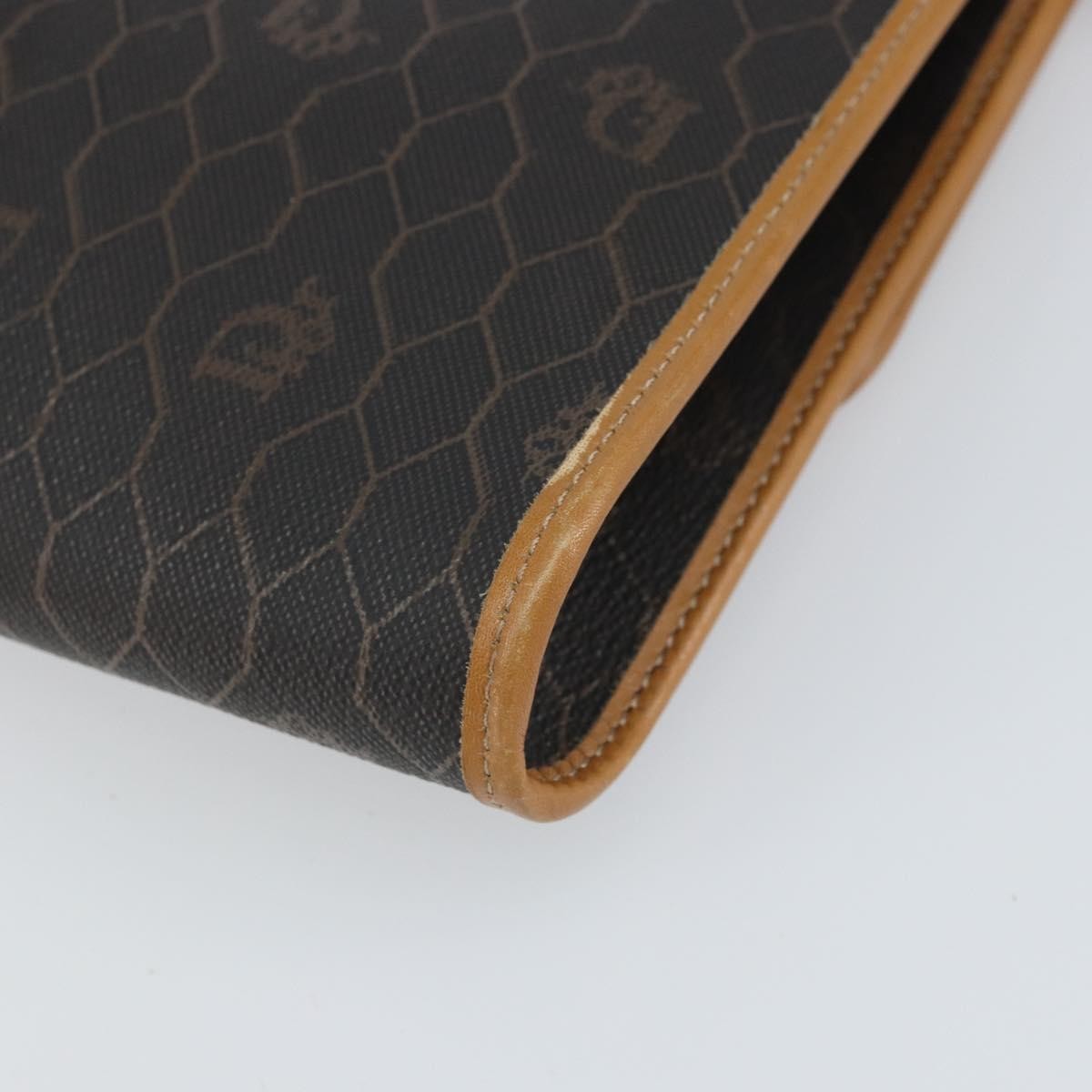 Christian Dior Vintage Honeycomb Chain Canvas Black Canvas Shoulder Bag Bag (Pre-Owned)