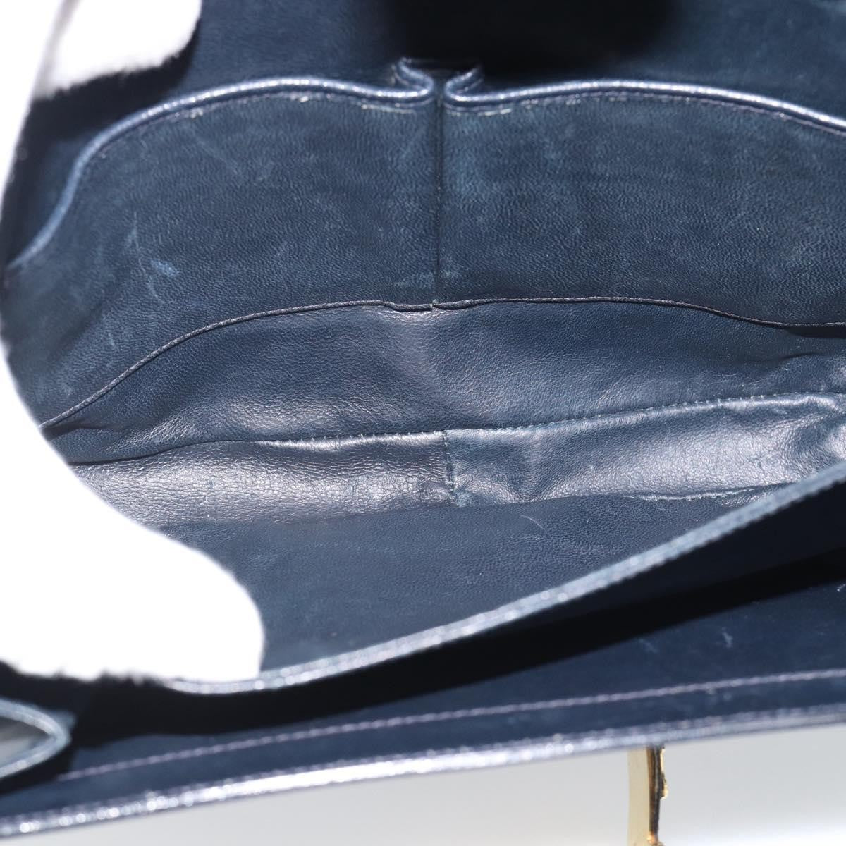 Celine Vintage Horse Carriage Bag Trihomphe Leather Navy Leather Shoulder Bag Bag (Pre-Owned)