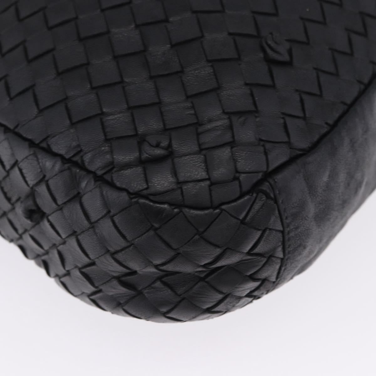 Bottega Veneta Naruto Knot Intrecciato Nappa Black Leather Shoulder Bag Bag (Pre-Owned)