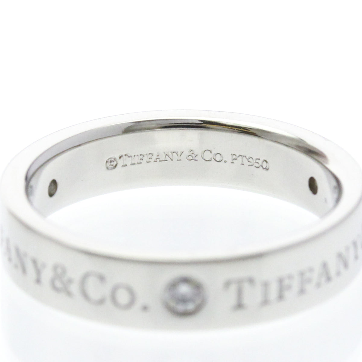 Tiffany & Co. Classic Wedding Band 3 Diamonds 18K Yellow Gold Silver Platinum Ring Jewelry (Pre-Owned)