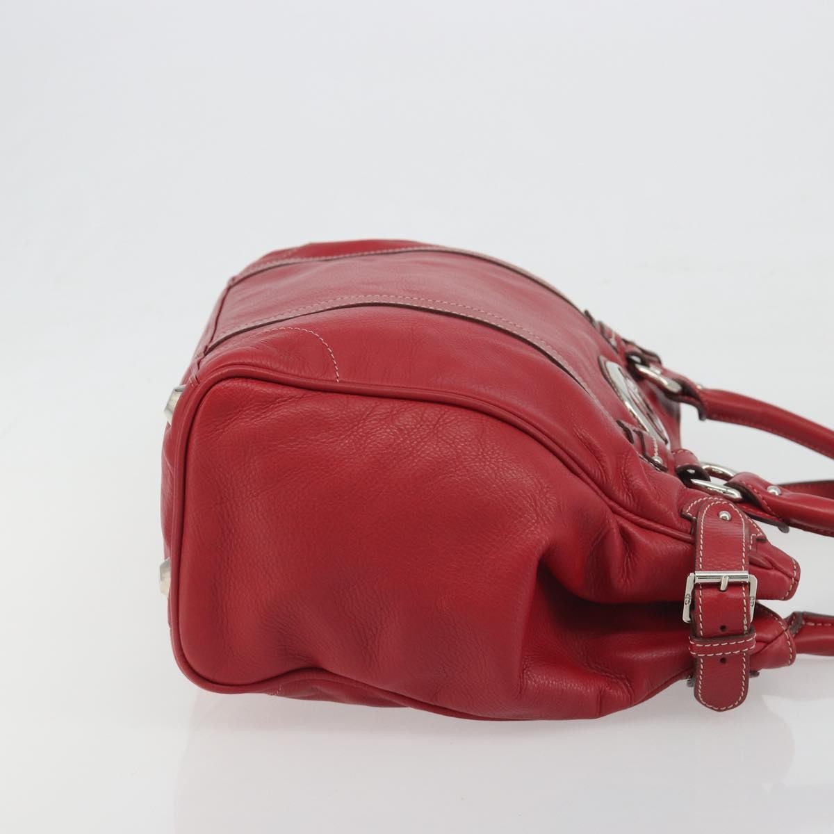 Christian Dior Cd Shoulder Bag Leather Red Leather Shoulder Bag Bag (Pre-Owned)