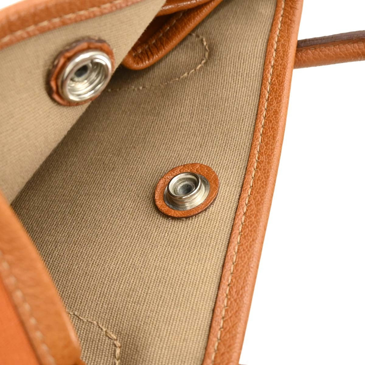 Hermes Garden File Toile And Leather Orange Canvas Tote Bag Bag (Pre-Owned)