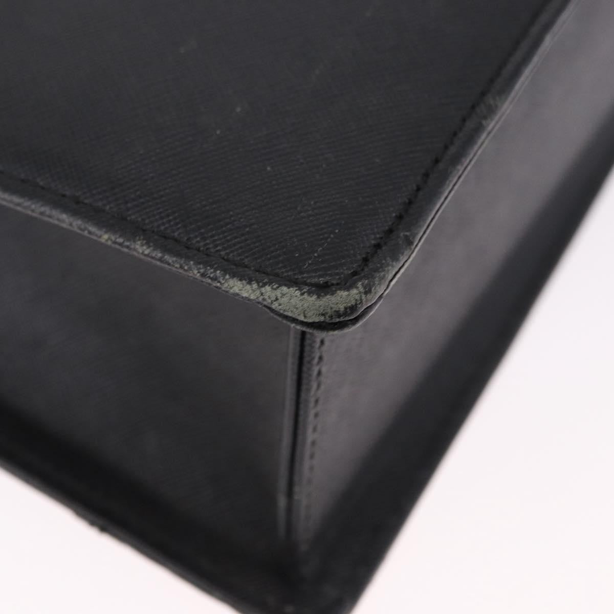 Burberry Business Black Leather Black Leather Briefcase Bag (Pre-Owned)