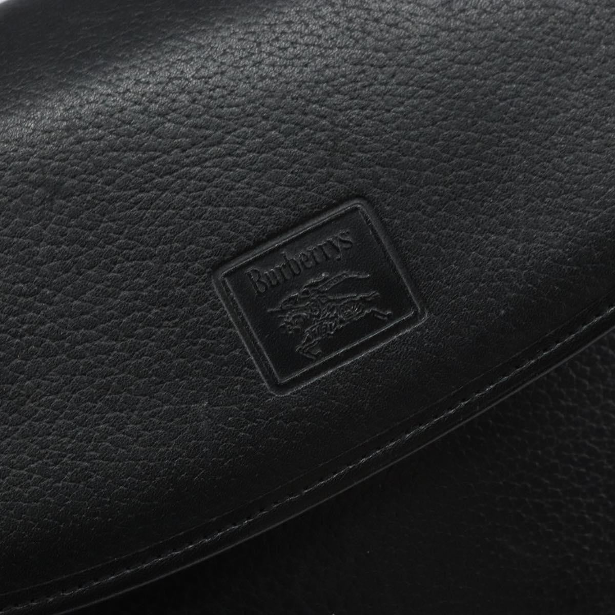 Burberry Vintage Leather Black Leather Shoulder Bag Bag (Pre-Owned)