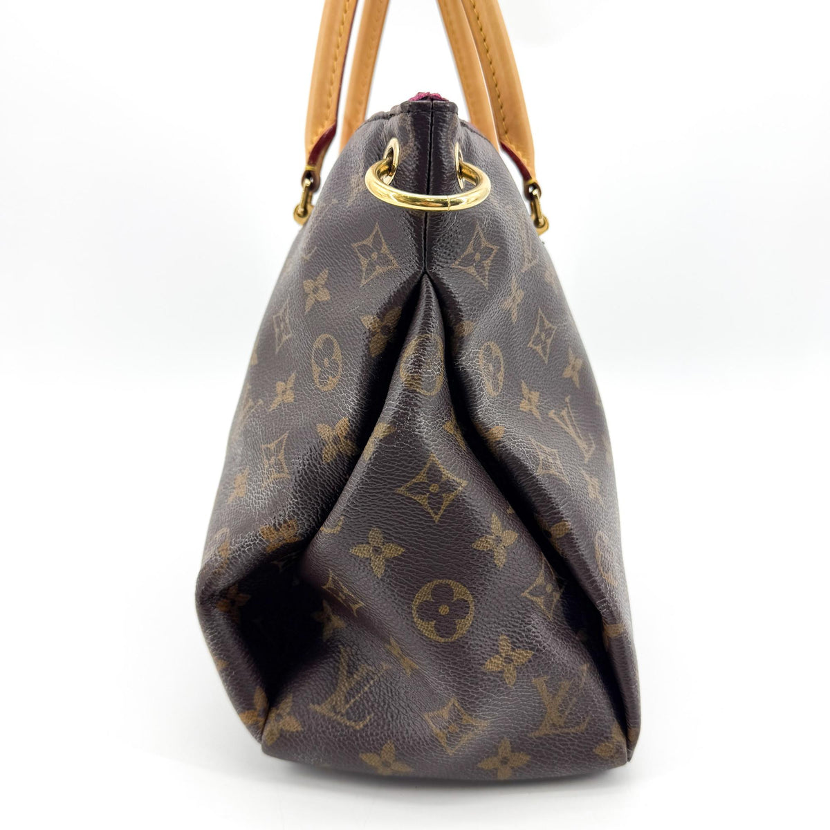 Louis Vuitton Pallas Monogram Canvas With Leather Brown Canvas Tote Bag Bag (Pre-Owned)
