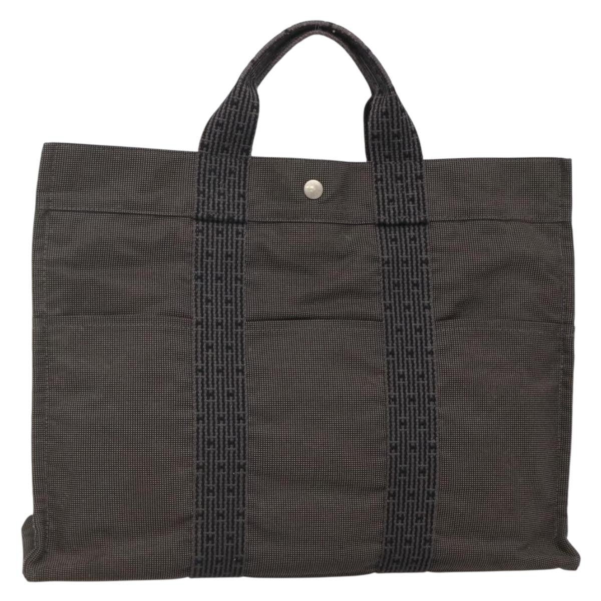 Hermes Fourre-Tout Herline Fourre-Tout Herline Gray Canvas Bag (Pre-Owned)