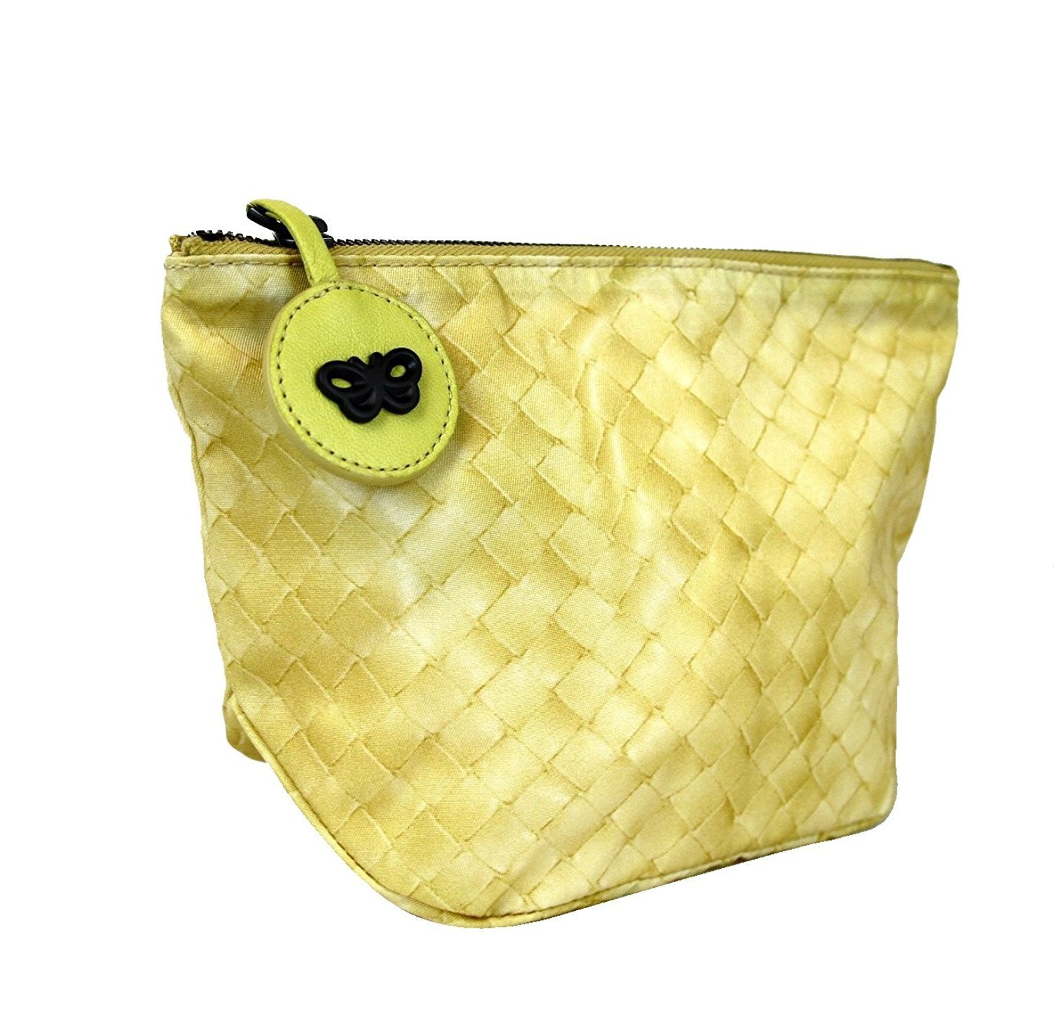 Bottega Veneta Women's Yellow Nylon Intrecciolusion Cosmetic Bag 301183 9441