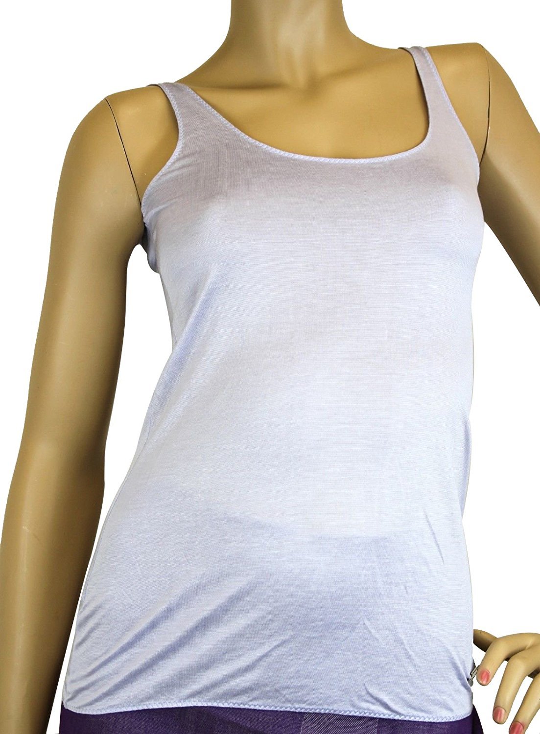 Gucci Women's Lilac Rayon Logo Tank Top