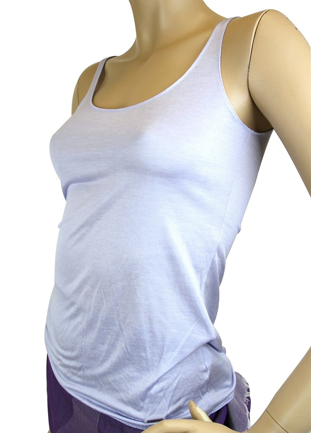 Gucci Women's Lilac Rayon Logo Tank Top
