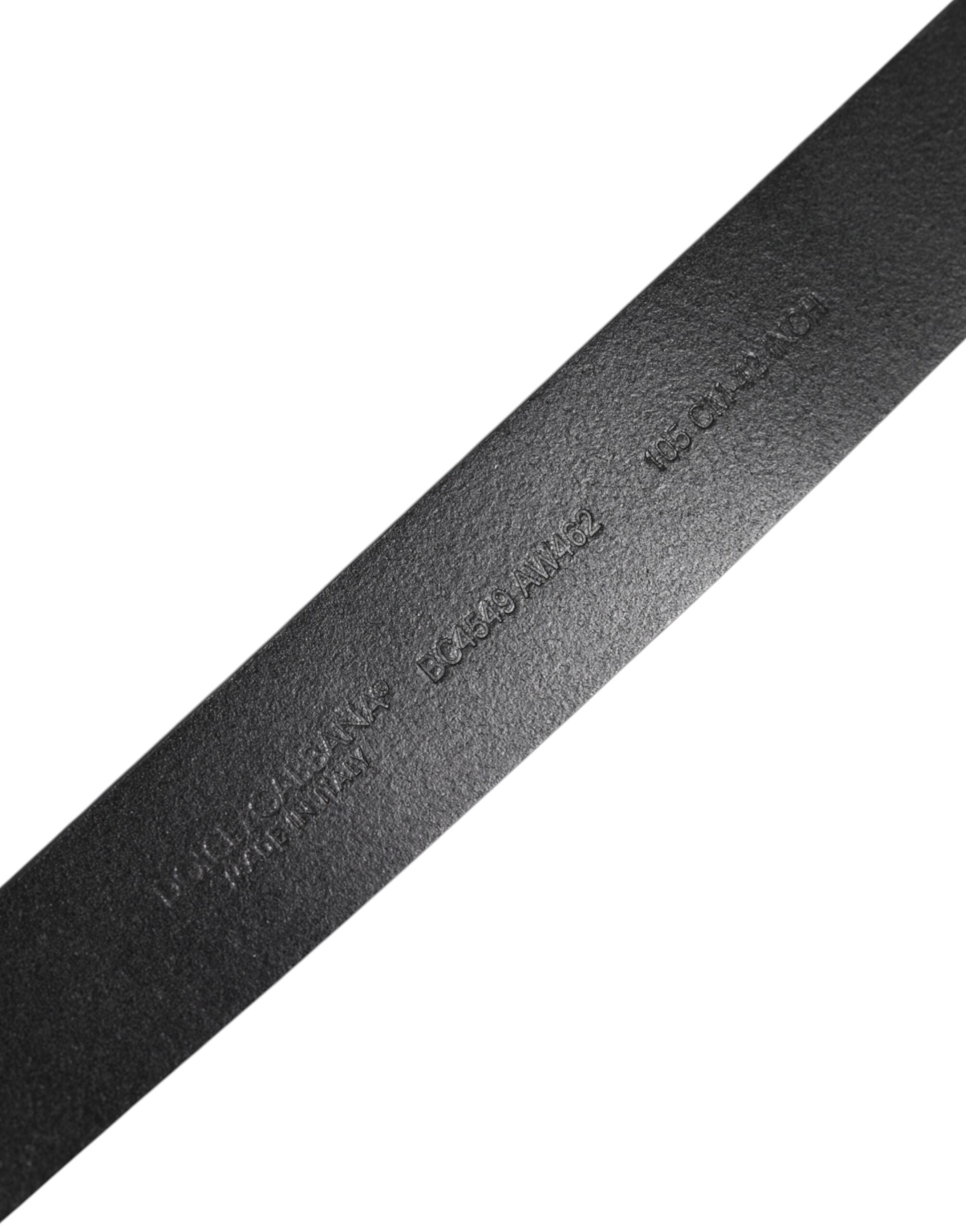 Dolce & Gabbana Black Classic Leather Metal Buckle Men's Belt