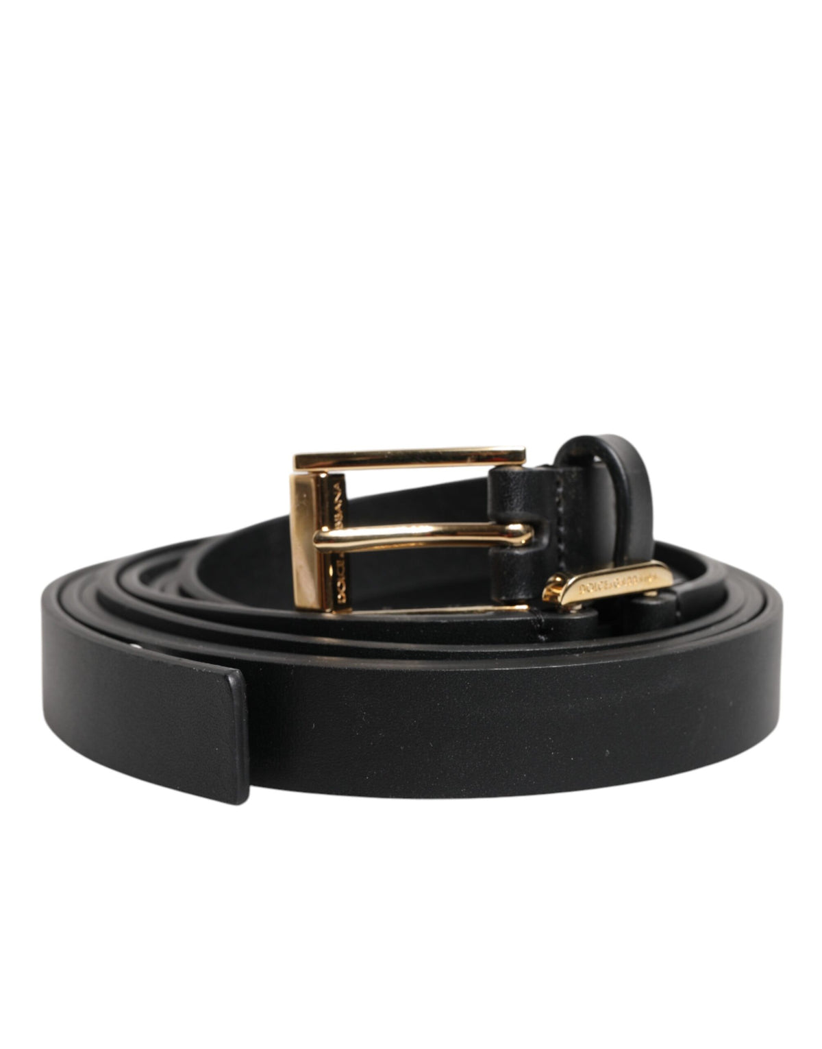 D&G Leather Belt Dolce & Gabbana Polished leather belt with dg logo buckle  main image 2