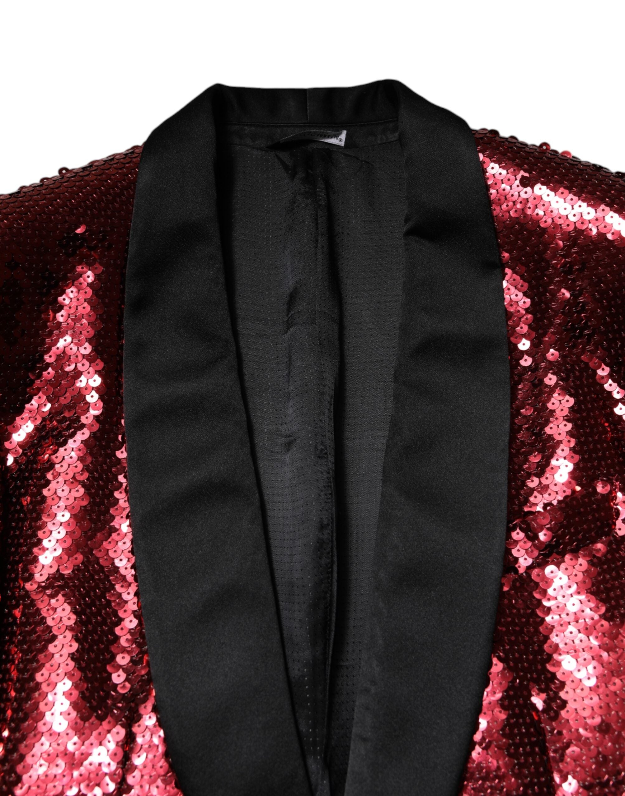 Dolce & Gabbana Red SICILIA Sequin Embellish Blazer Men's Jacket