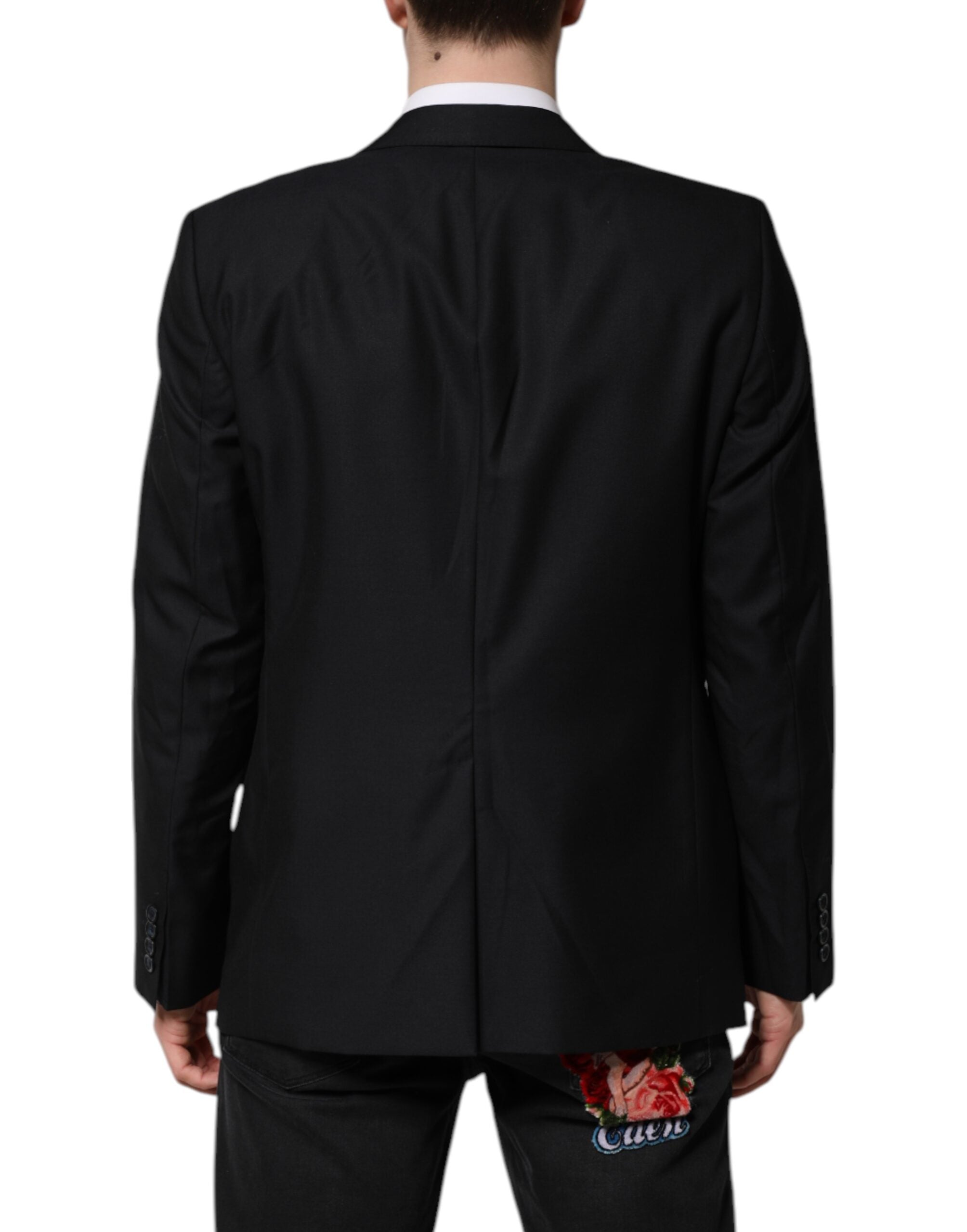 Dolce & Gabbana Dark Blue MARTINI Wool Blazer Coat Men's Jacket