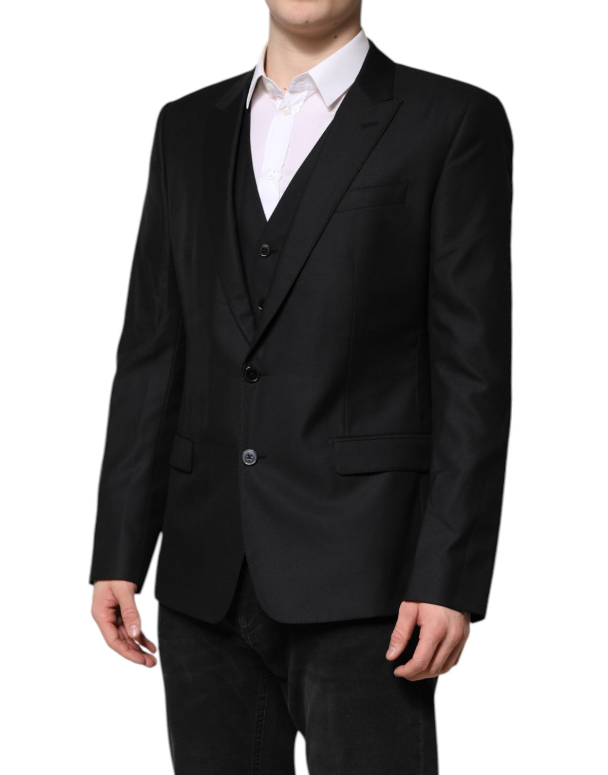 Dolce & Gabbana Black Single Breasted Suit 2 Piece Men's Jacket