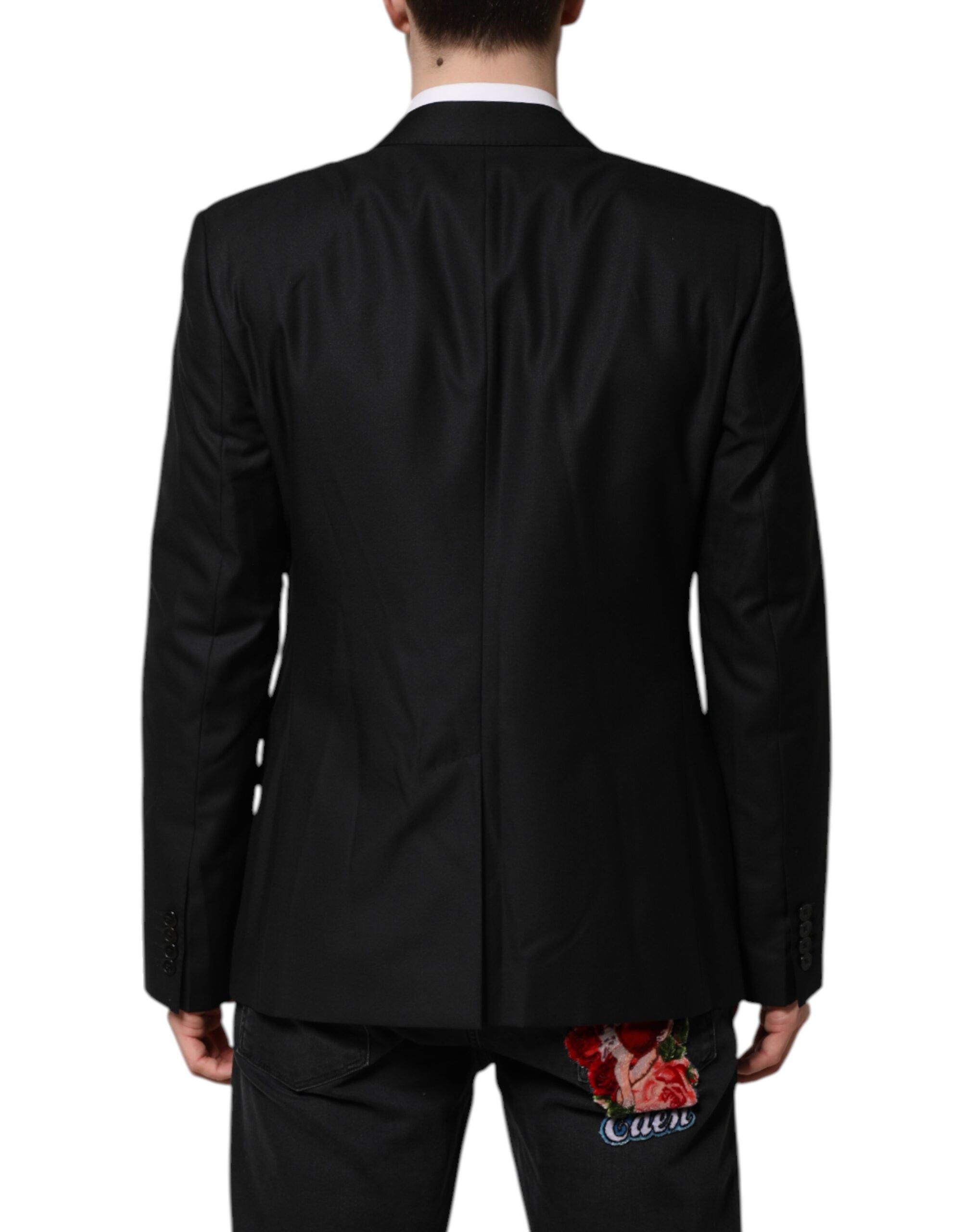 Dolce & Gabbana Black Single Breasted Suit 2 Piece Men's Jacket