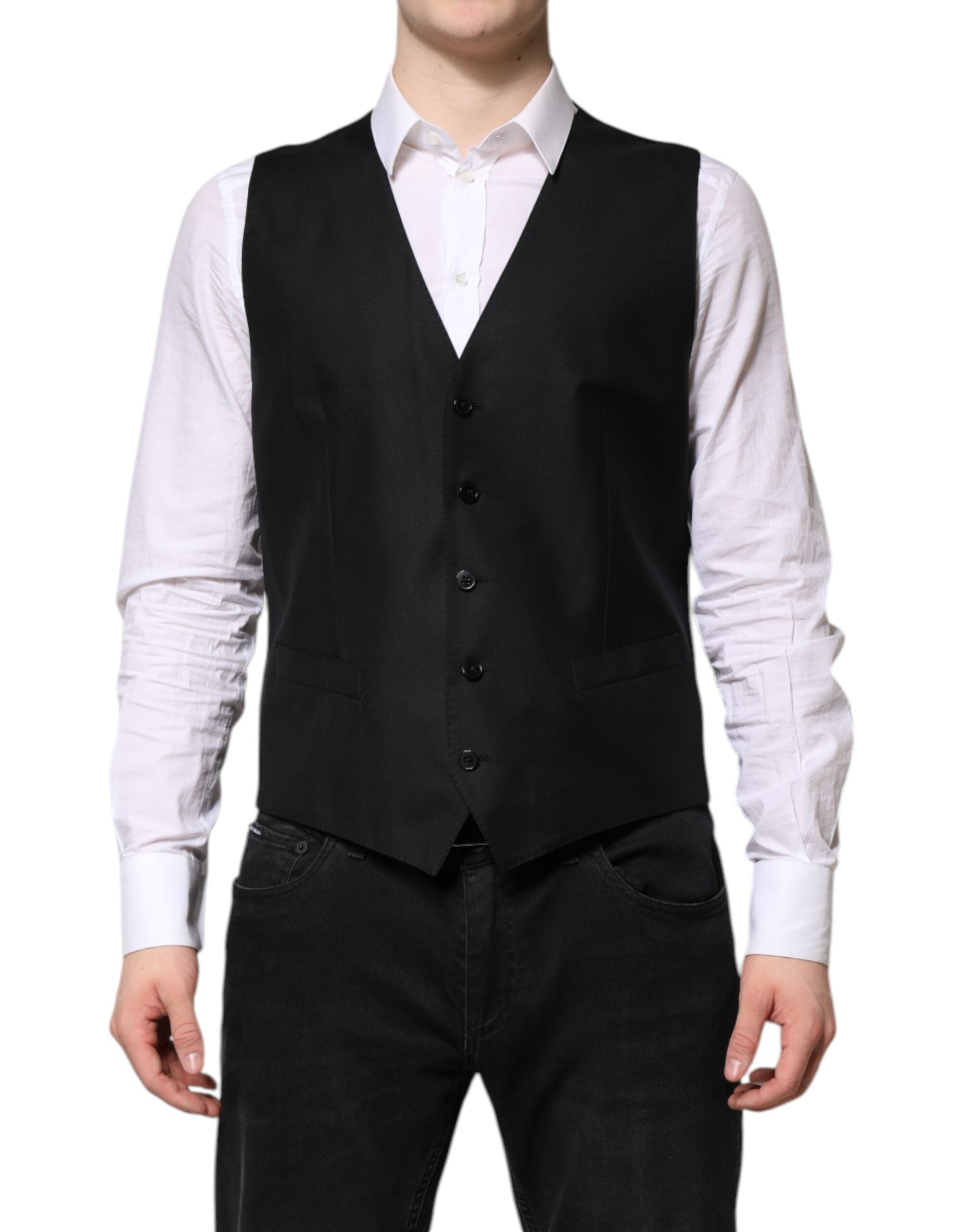 Dolce & Gabbana Black Single Breasted Suit 2 Piece Men's Jacket