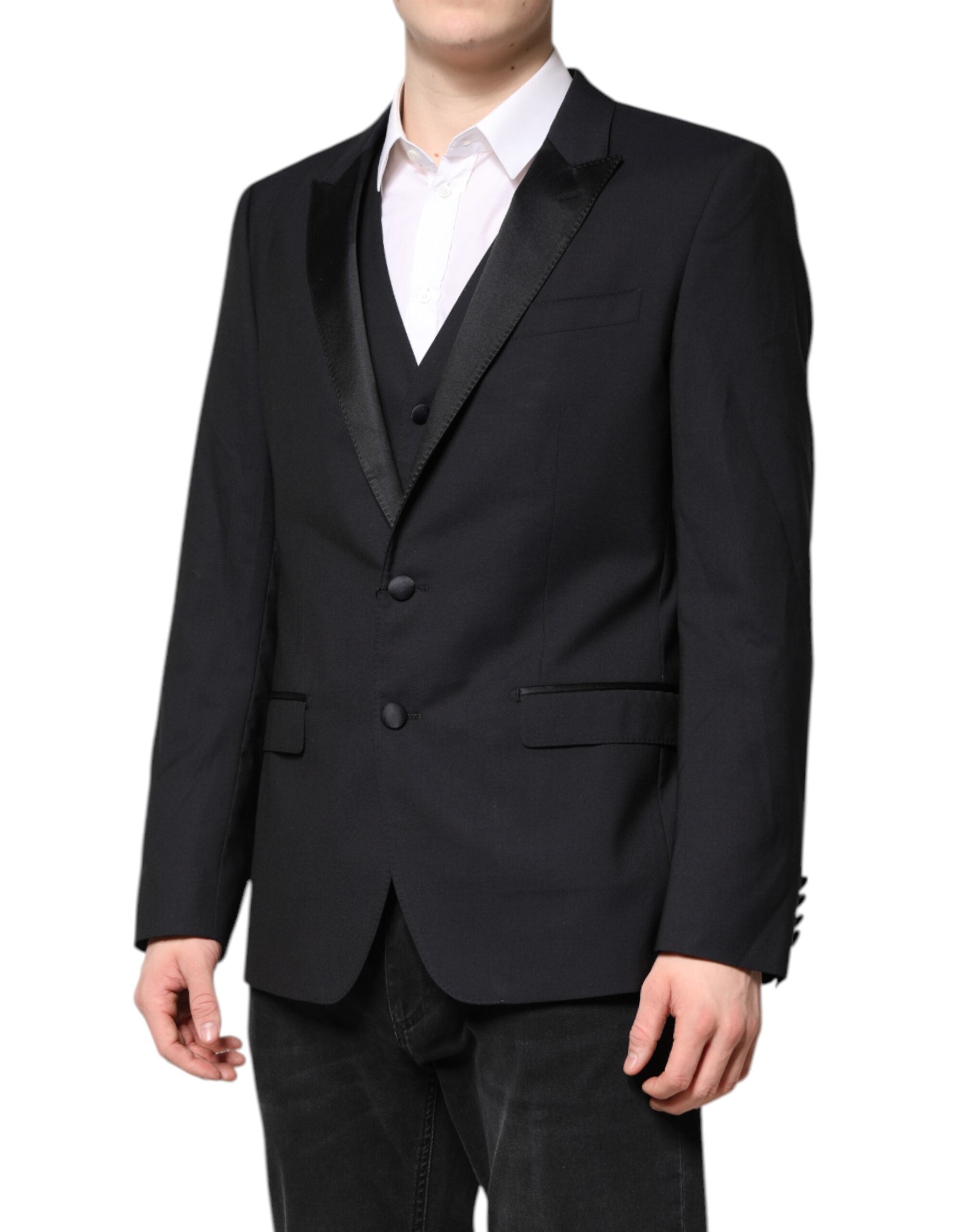 Dolce & Gabbana Dark Blue MARTINI Wool Suit 2 Piece Men's Jacket