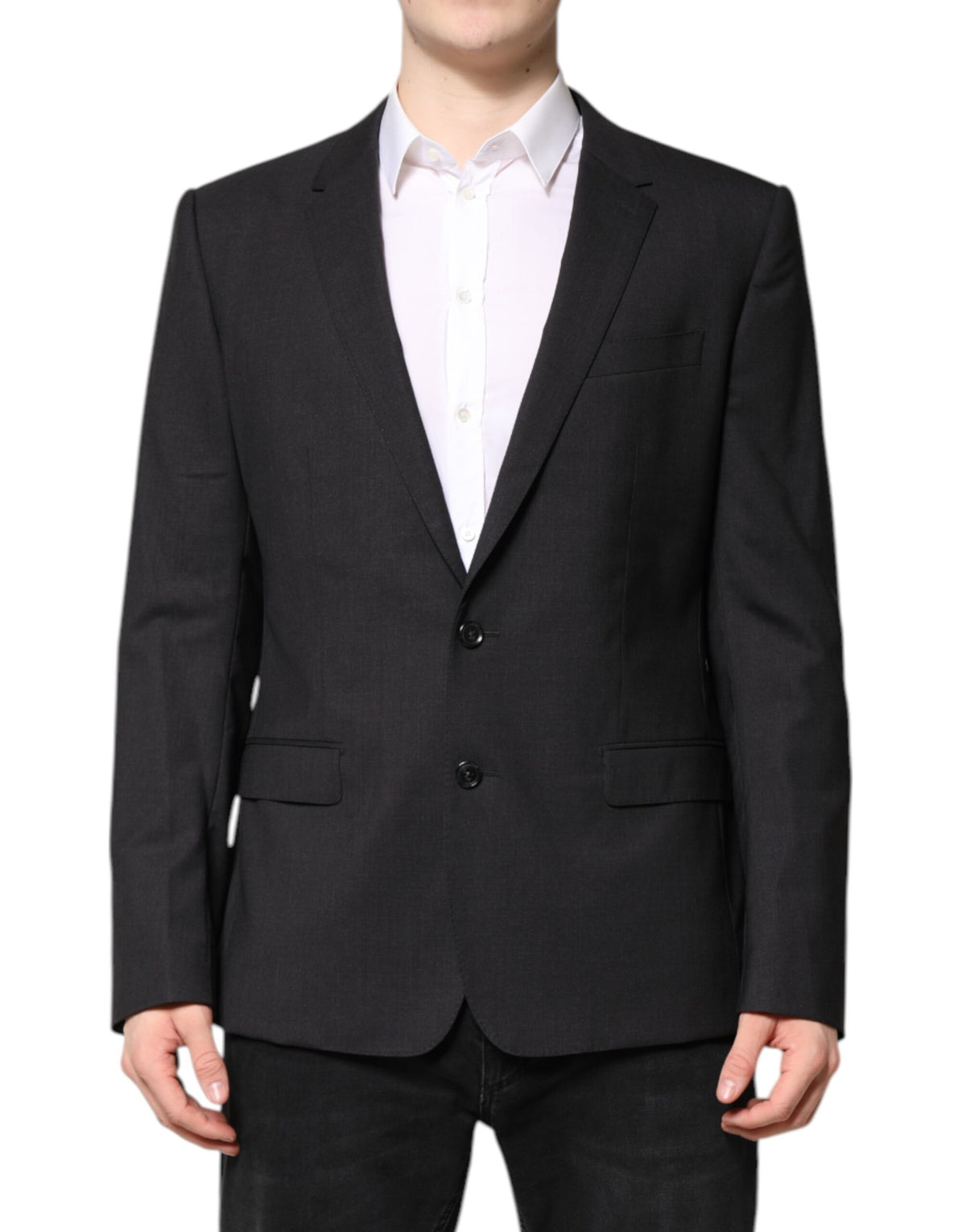 Dolce & Gabbana Dark Gray MARTINI Single Breasted Men's Jacket