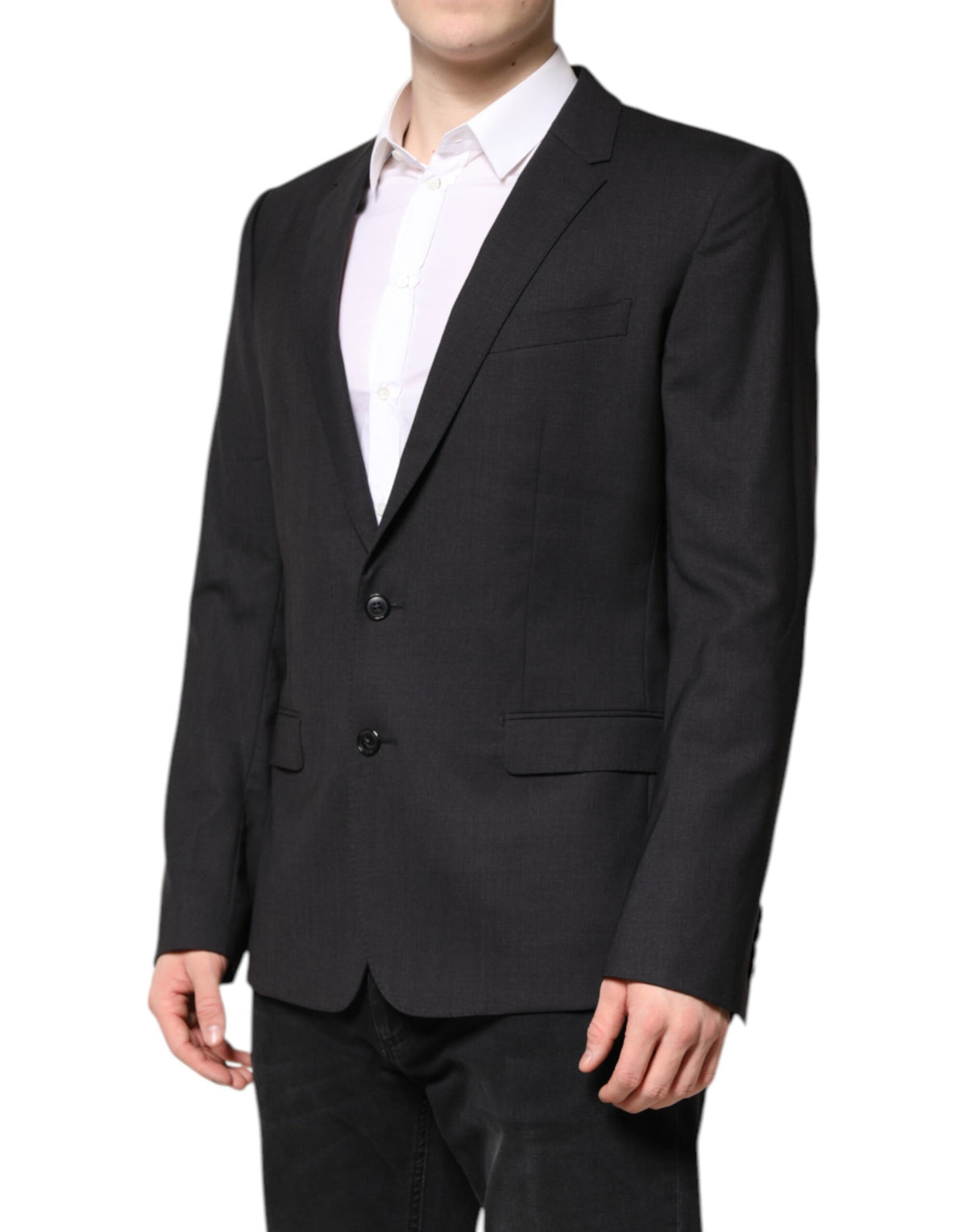 Dolce & Gabbana Dark Gray MARTINI Single Breasted Men's Jacket