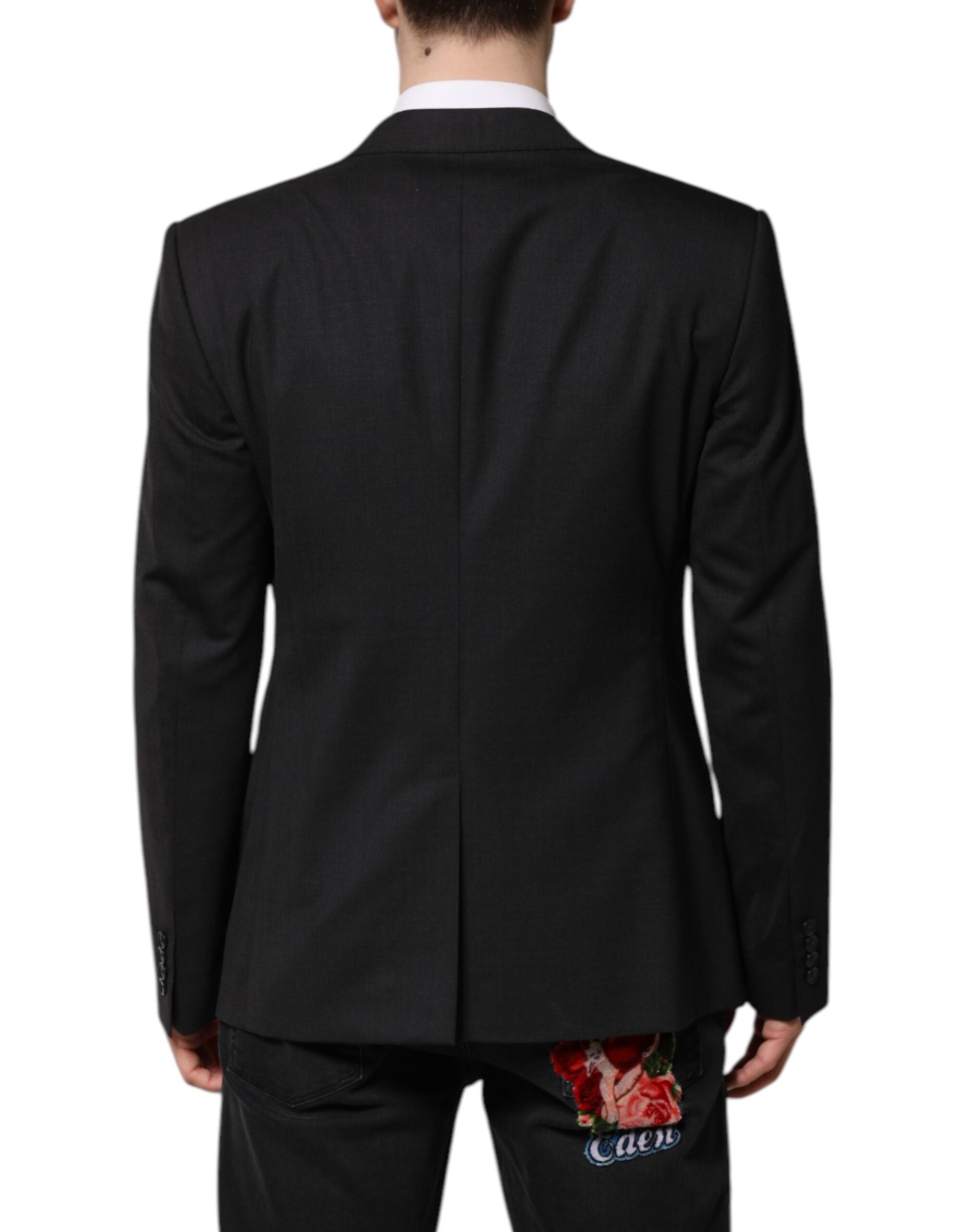 Dolce & Gabbana Dark Gray MARTINI Single Breasted Men's Jacket