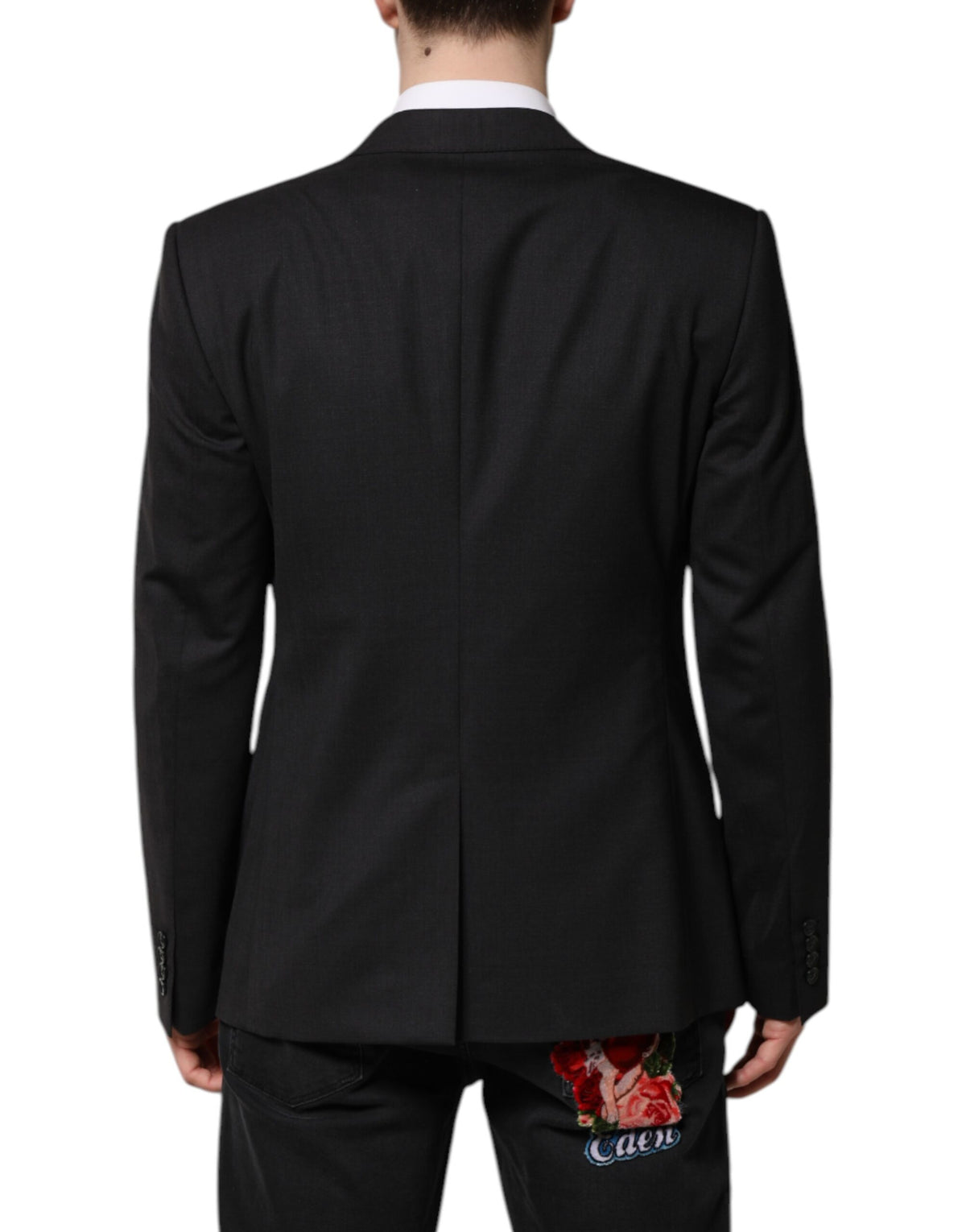 Dolce & Gabbana Dark Gray MARTINI Single Breasted Men's Jacket