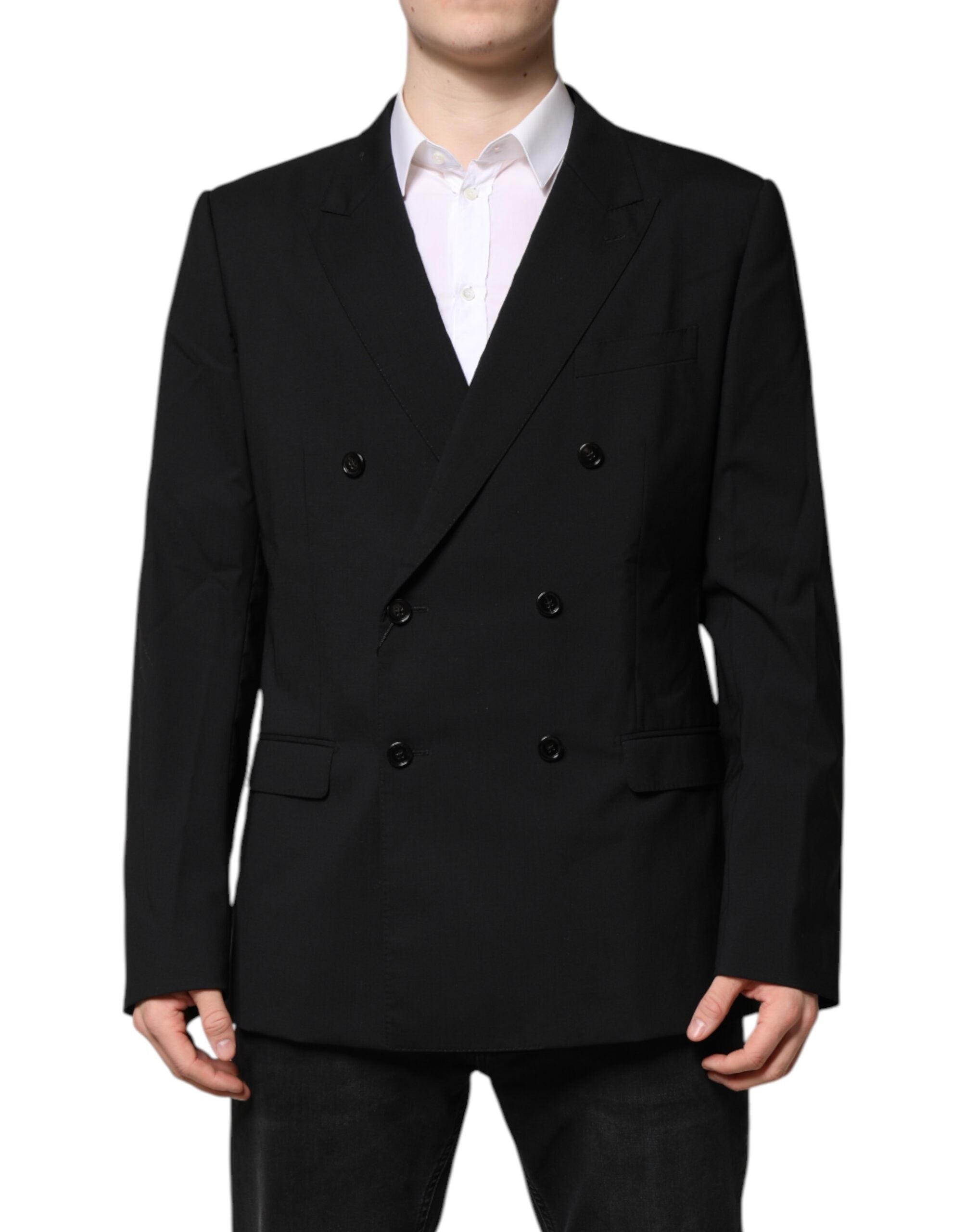 Dolce & Gabbana Black MARTINI Double Breasted Suit Men's Jacket