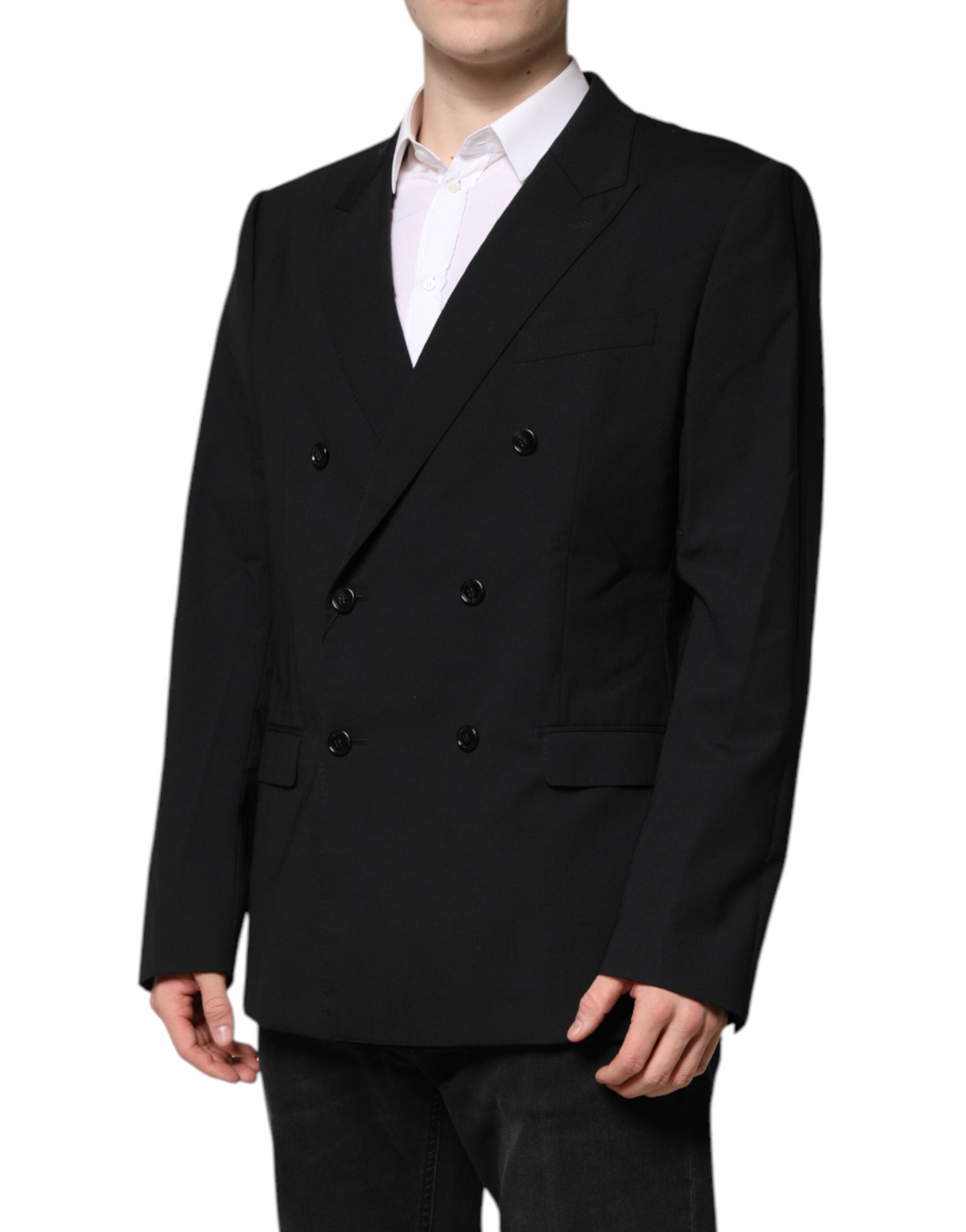 Dolce & Gabbana Black MARTINI Double Breasted Suit Men's Jacket