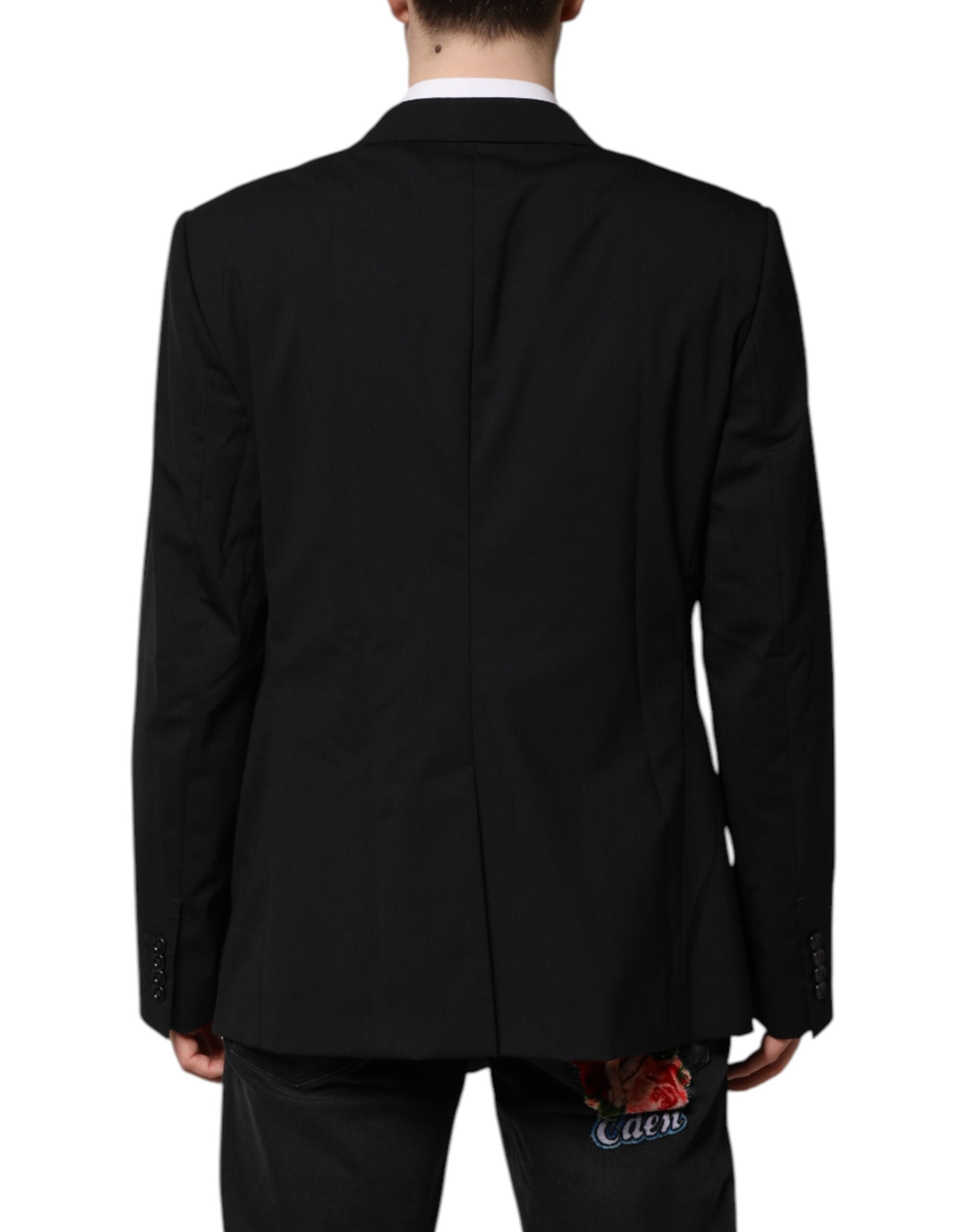 Dolce & Gabbana Black MARTINI Double Breasted Suit Men's Jacket