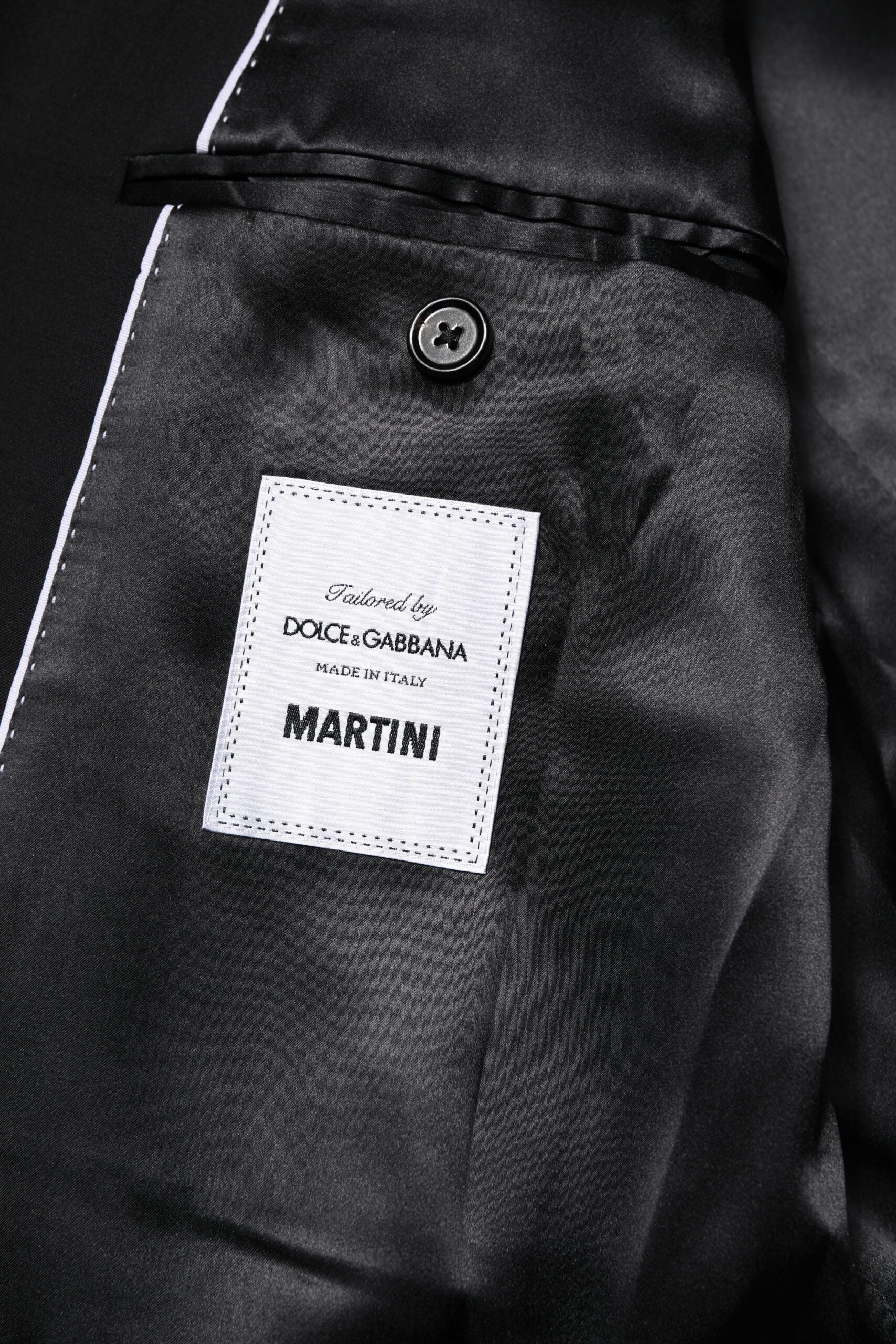 Dolce & Gabbana Black MARTINI Double Breasted Suit Men's Jacket