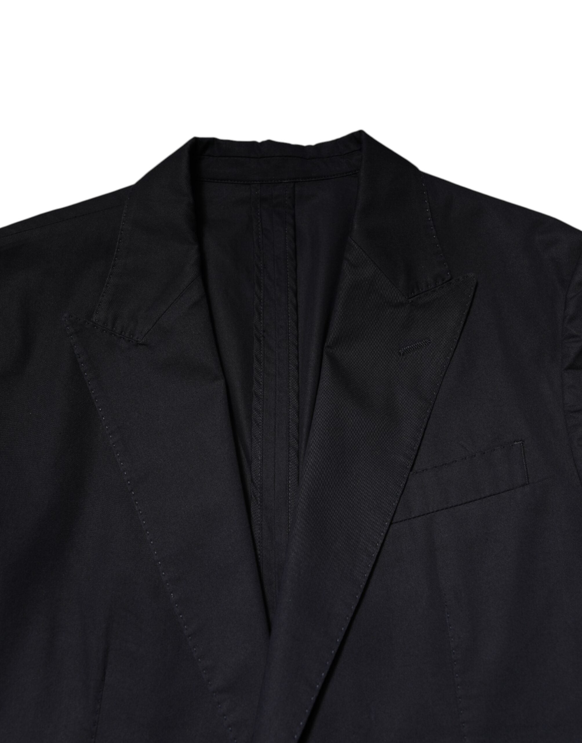 Dolce & Gabbana Dark Blue TAORMINA Cotton Blazer Suit Men's Jacket