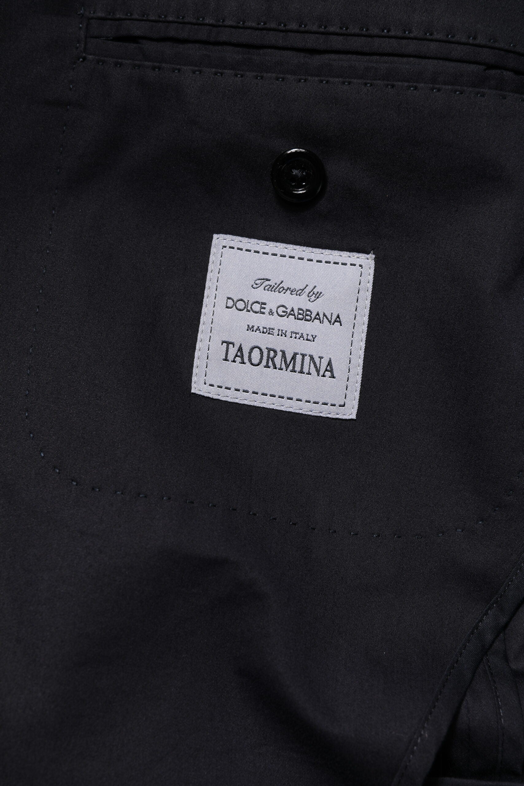 Dolce & Gabbana Dark Blue TAORMINA Cotton Blazer Suit Men's Jacket