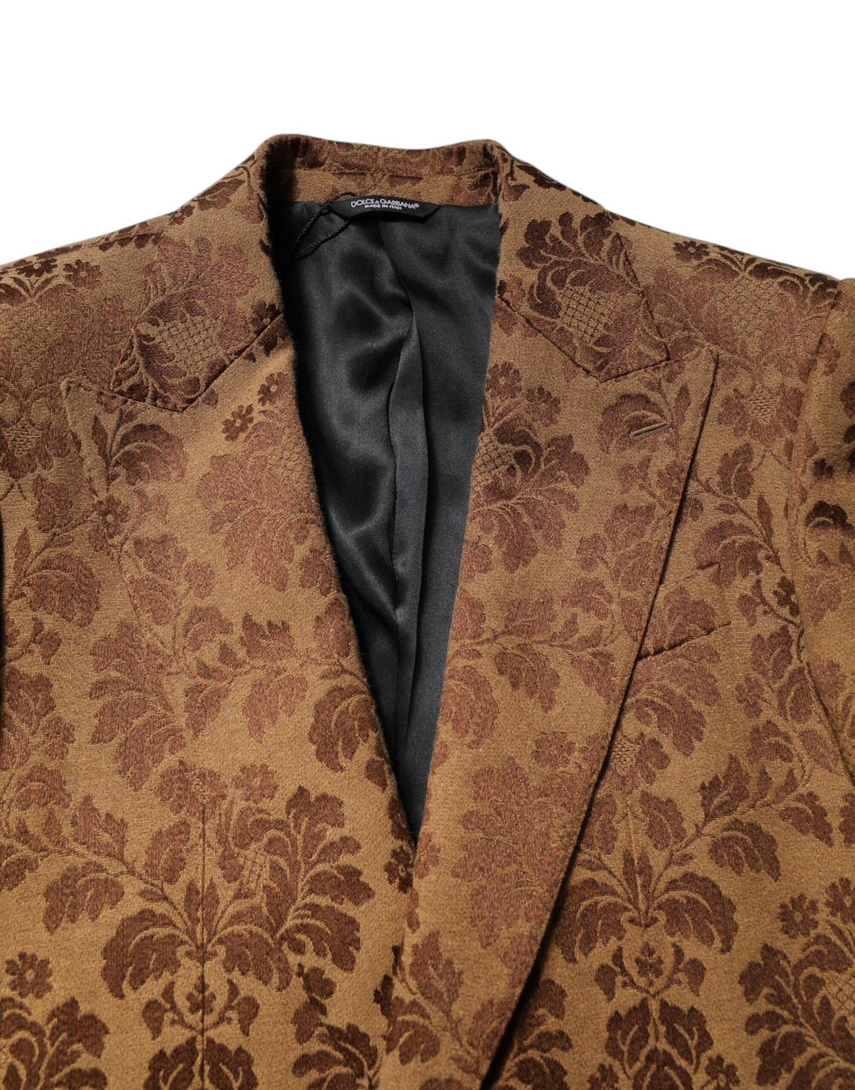 Dolce & Gabbana Brown Floral Jacquard SICILIA 2 Piece Men's Suit