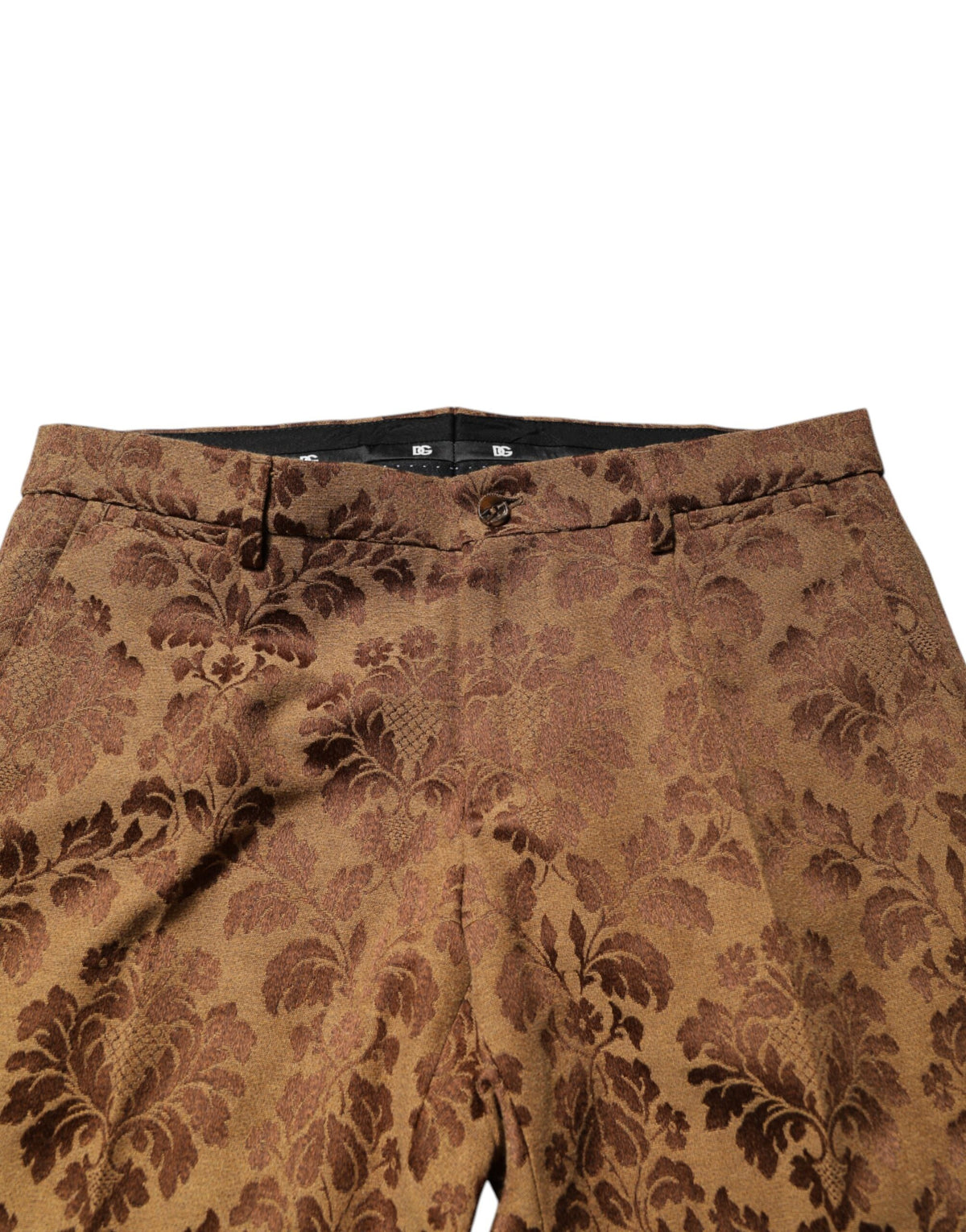 Dolce & Gabbana Brown Floral Jacquard SICILIA 2 Piece Men's Suit