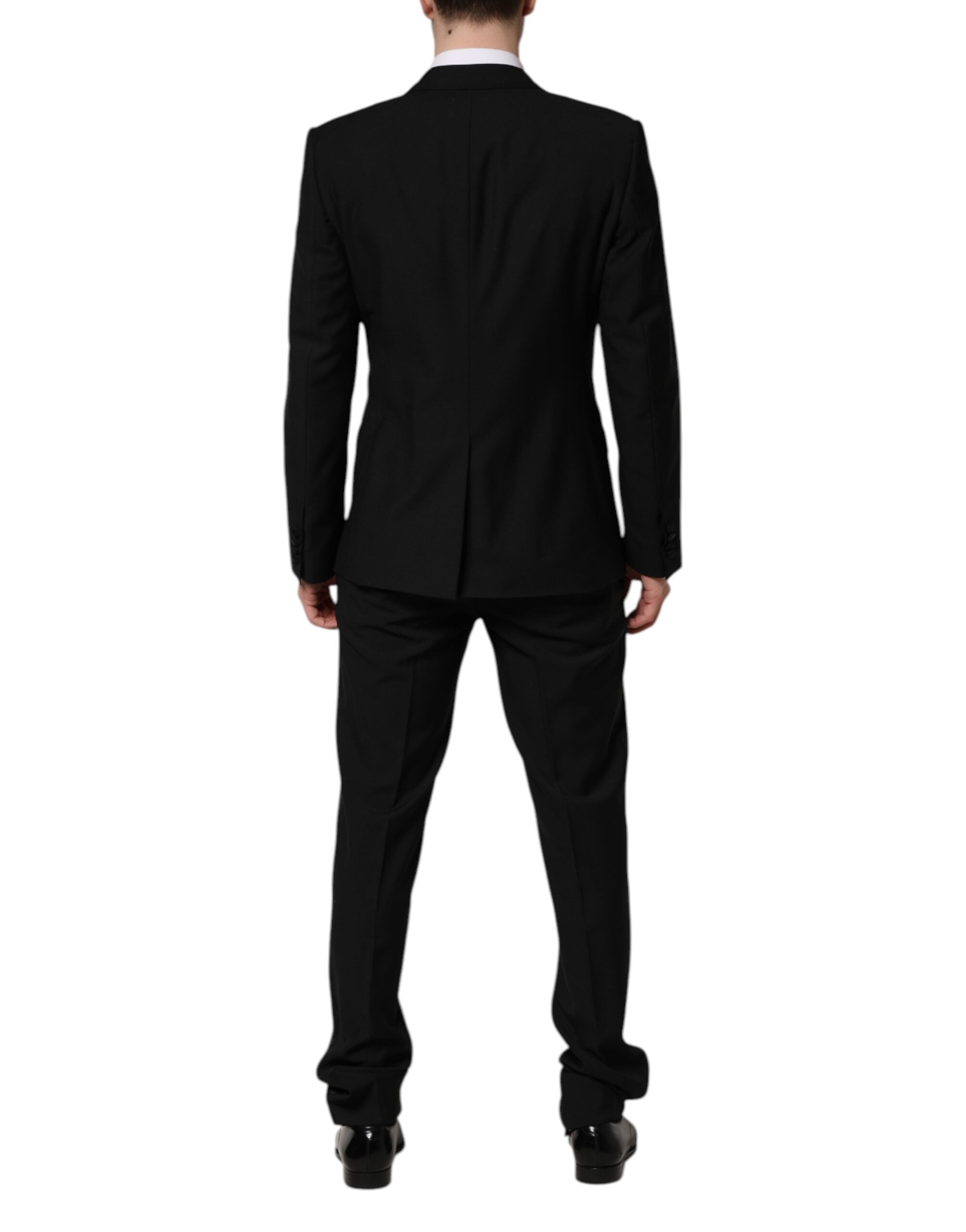 Dolce & Gabbana Black MARTINI Crystal Embellished 3 Pc Men's Suit