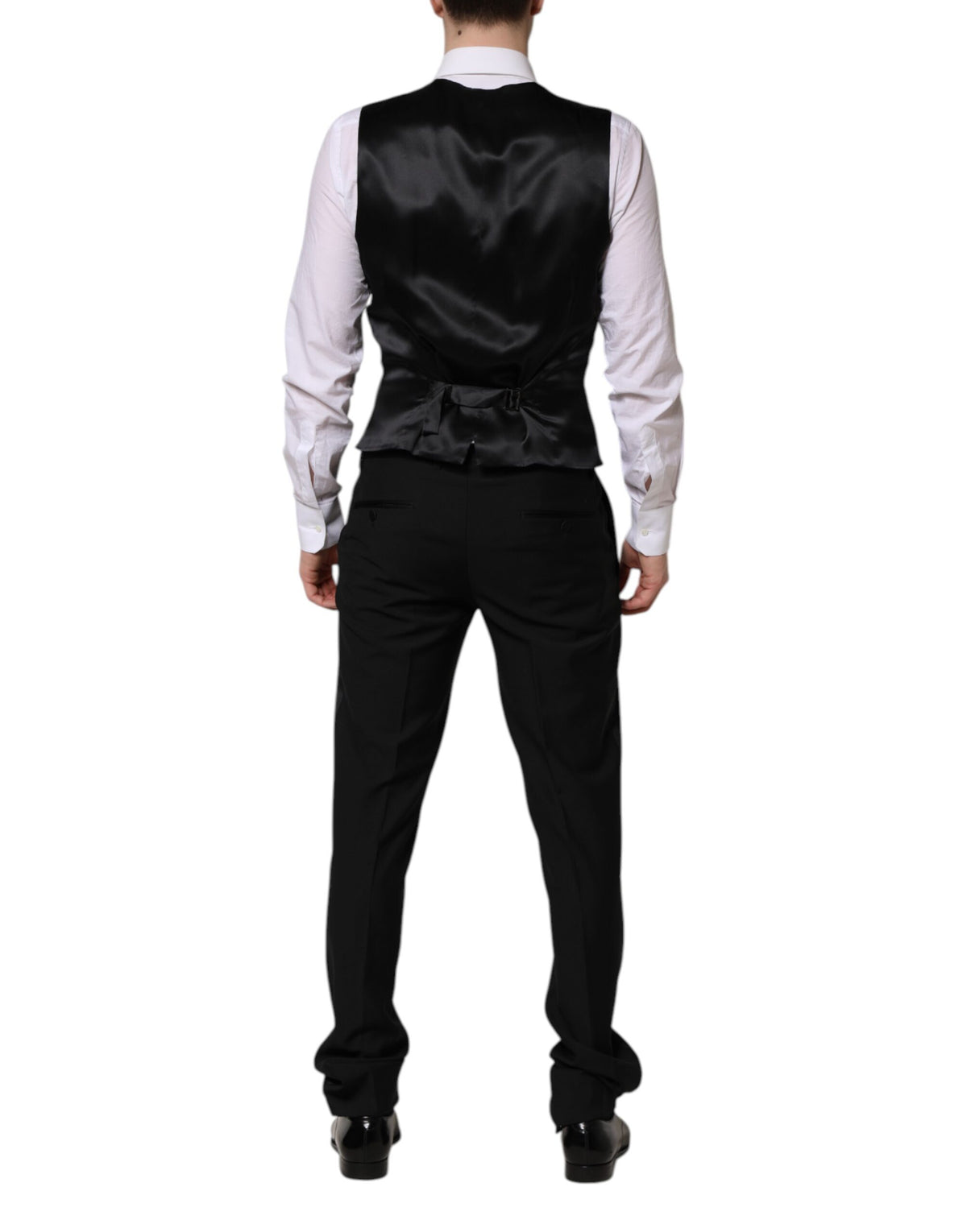 Dolce & Gabbana Black MARTINI Crystal Embellished 3 Pc Men's Suit