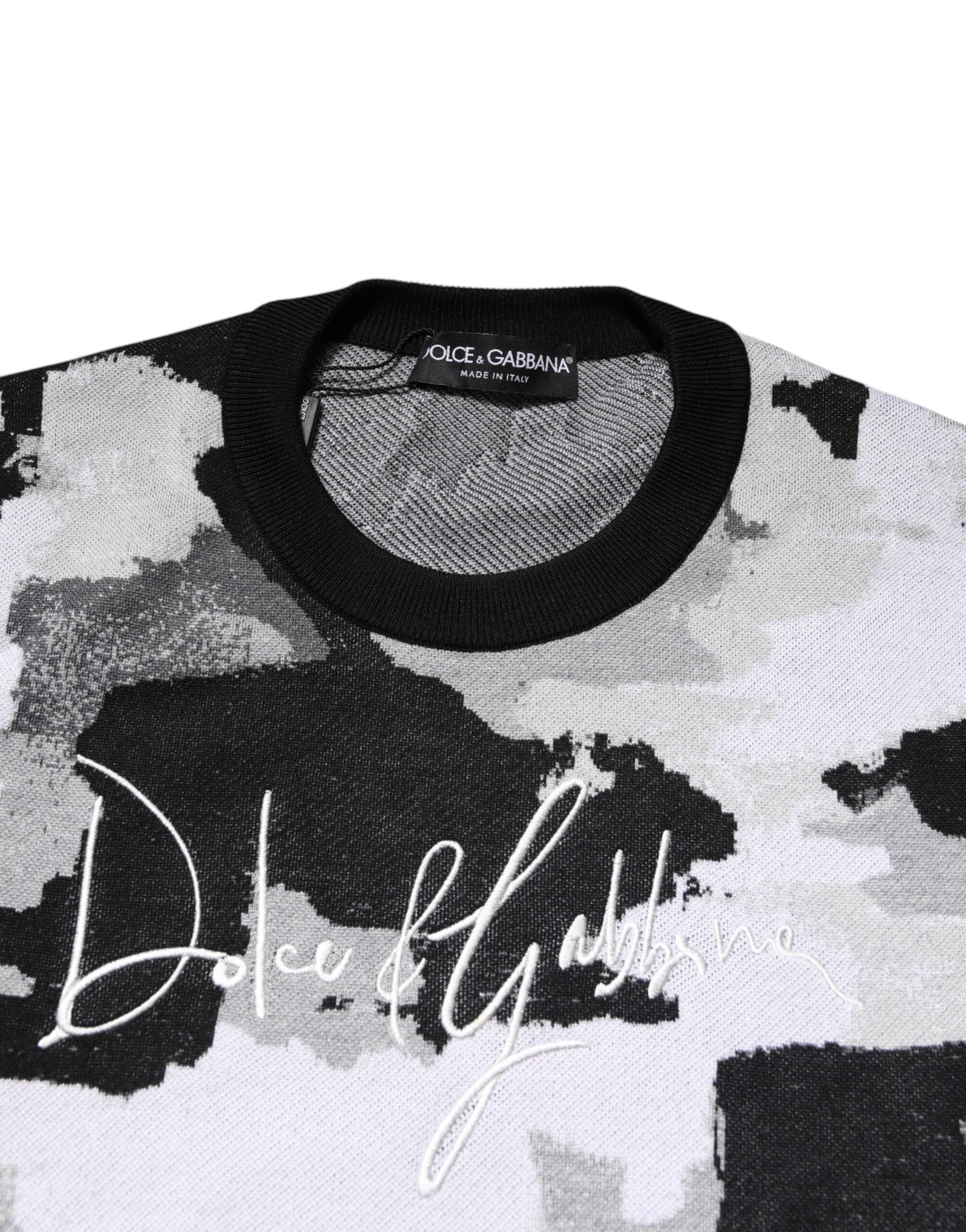 Dolce & Gabbana Multicolor Logo Crew Neck Pullover Men's Sweater (Pre-Owned)