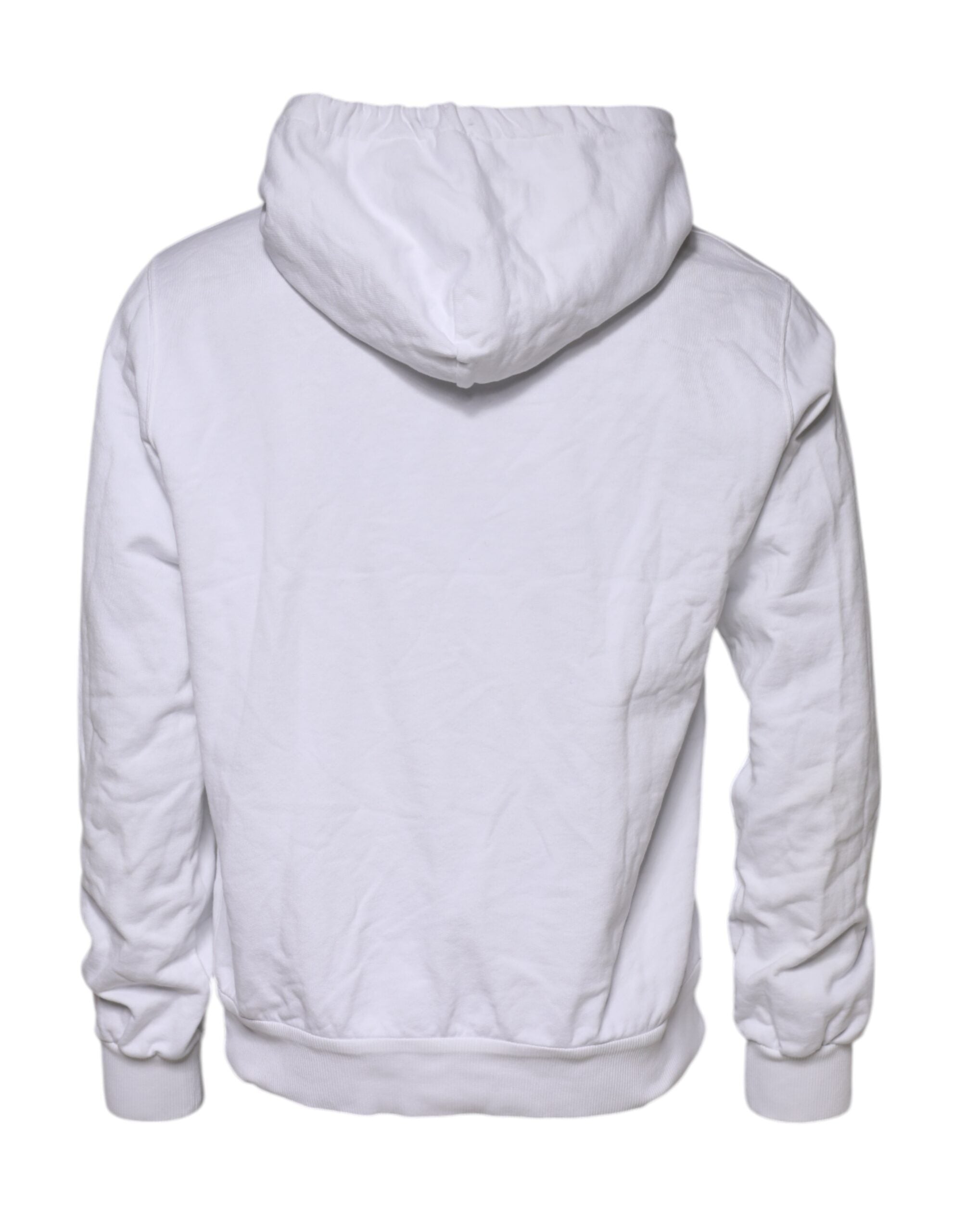 Dolce & Gabbana White Embossed Logo Hooded Sweatshirt Men's Sweater (Pre-Owned)