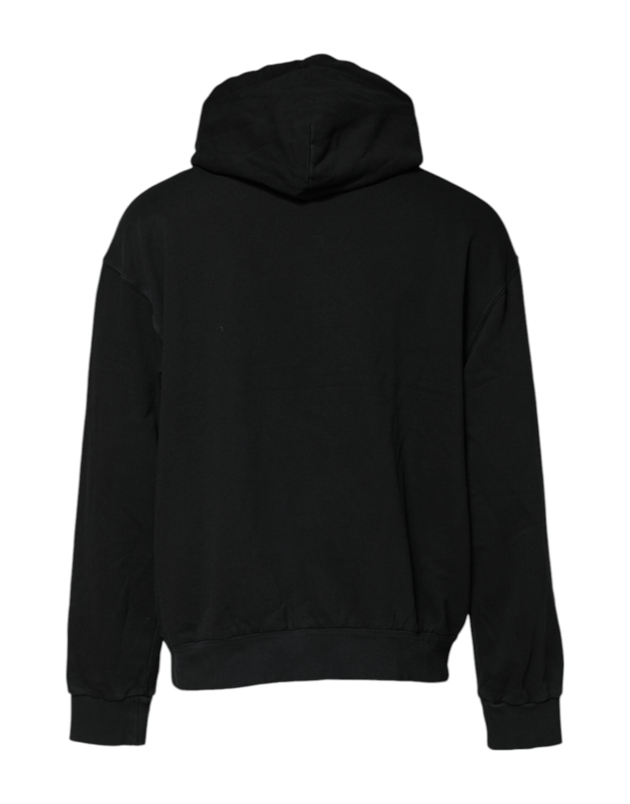Dolce & Gabbana Black Logo Full Zip Hooded Men Sweatshirt Men's Sweater (Pre-Owned)