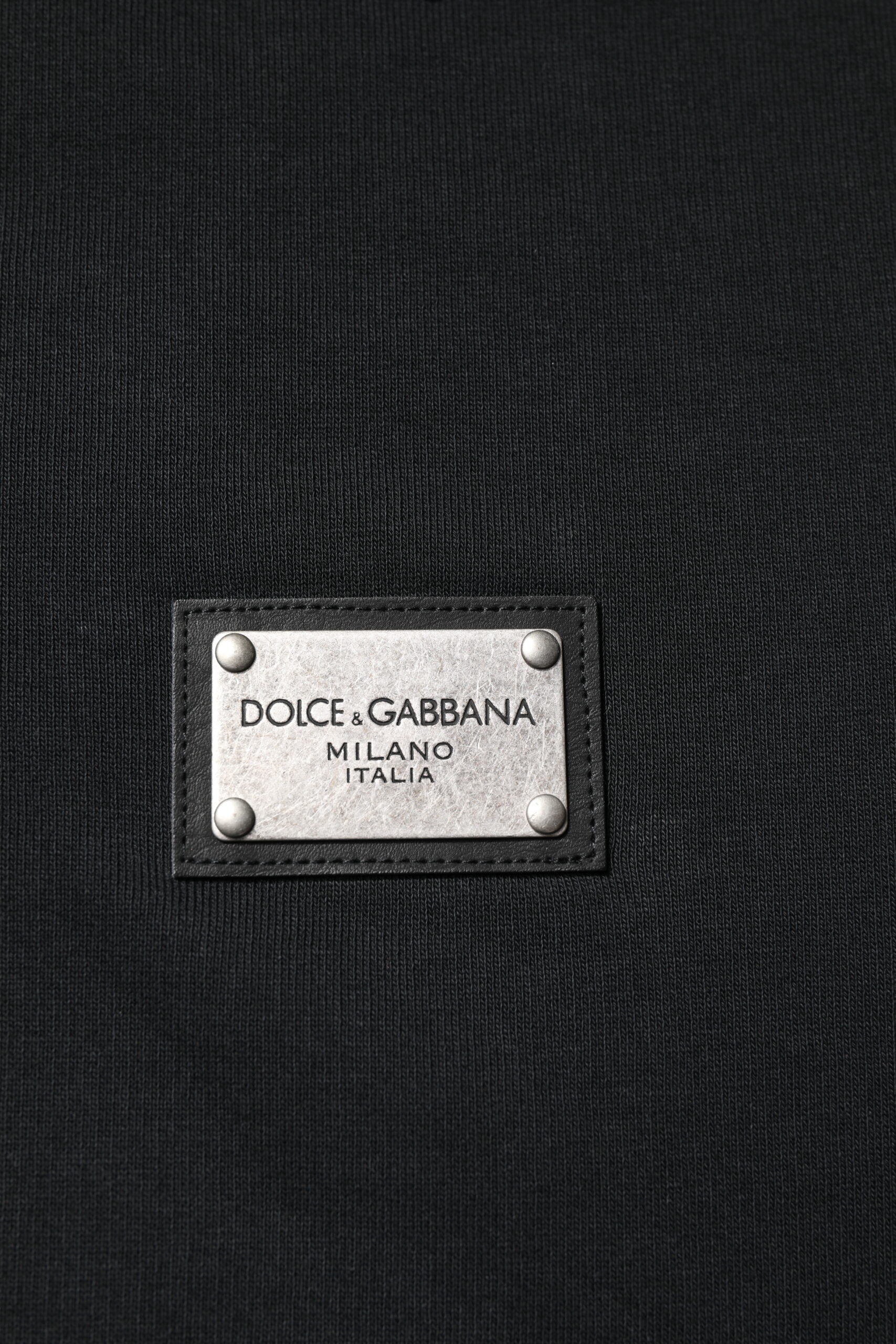 Dolce & Gabbana Black Logo Full Zip Hooded Men Sweatshirt Men's Sweater (Pre-Owned)