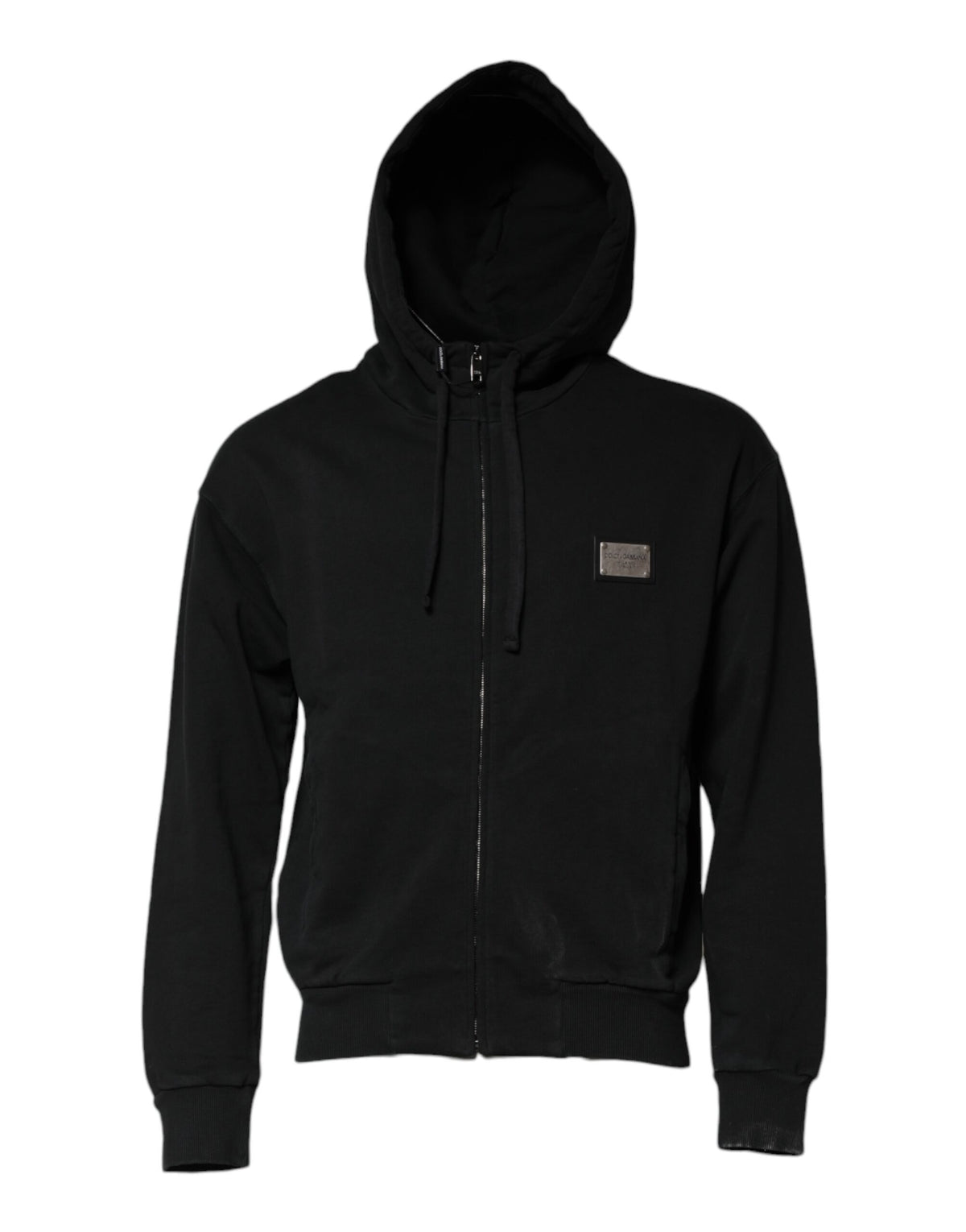 Dolce & Gabbana Black Logo Full Zip Hooded Men Sweatshirt Men's Sweater