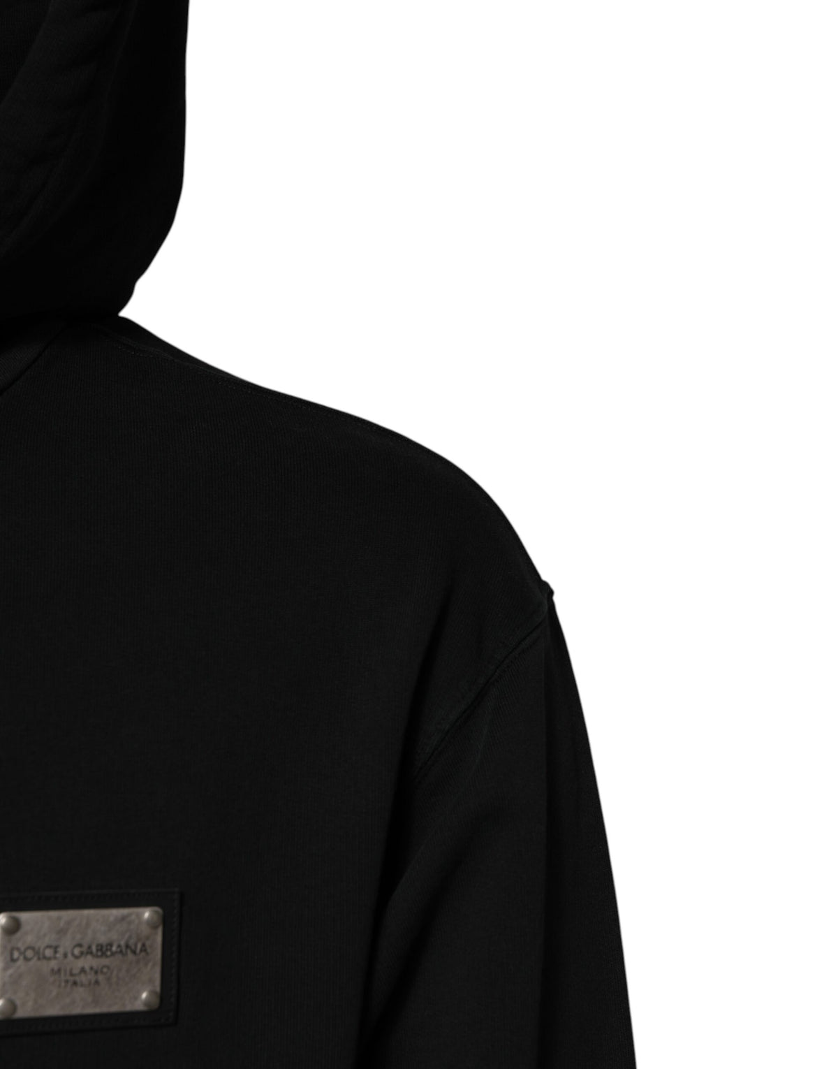 Dolce & Gabbana Black Logo Full Zip Hooded Men Sweatshirt Men's Sweater